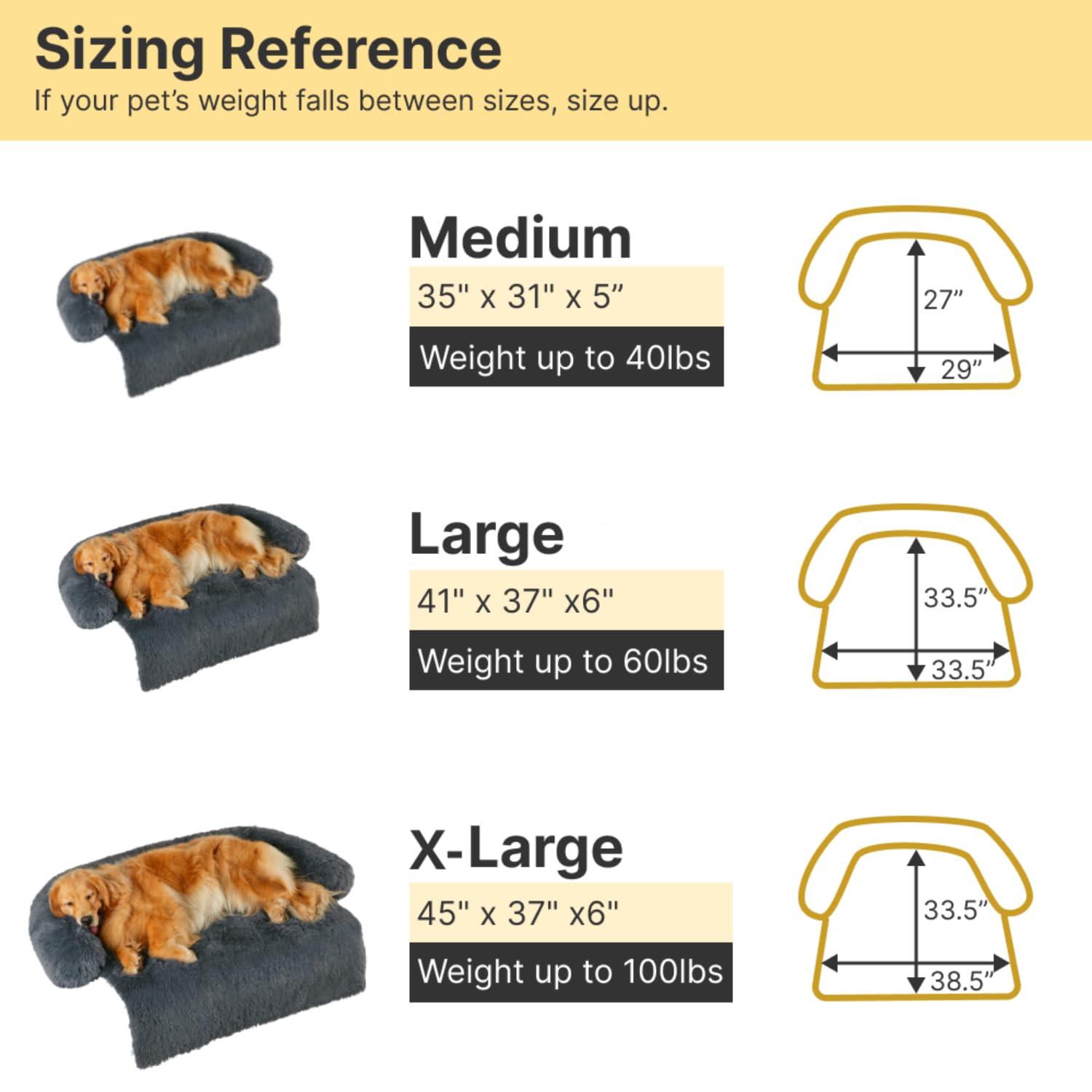 Codi Dog Bed For Couch - Calming Dogs Beds For X-Large Pets, Fluffy Plush Cats Mat, Anti Anxiety Pet Mats With Removable Washabl