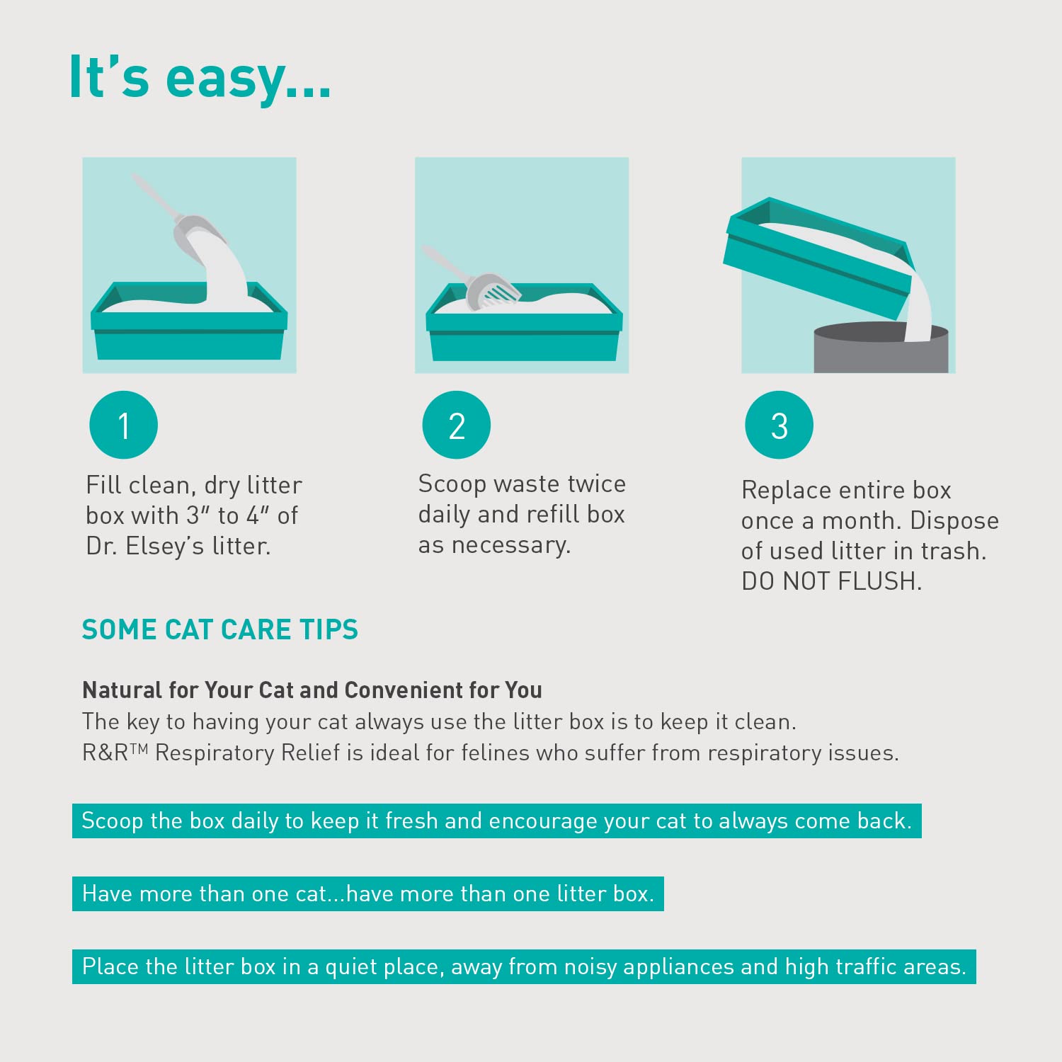 Dr. Elsey'S R&R Stress-Reducing Clumping Clay Cat Litter 18Lb. Bag