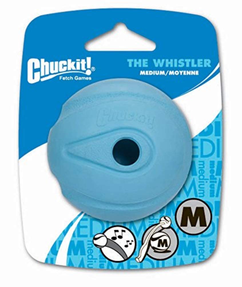 Chuckit! The Whistler Ball Dog Toy, Medium (2.5 Inch Diameter) For Dogs 20-60 Lbs, Pack Of 1