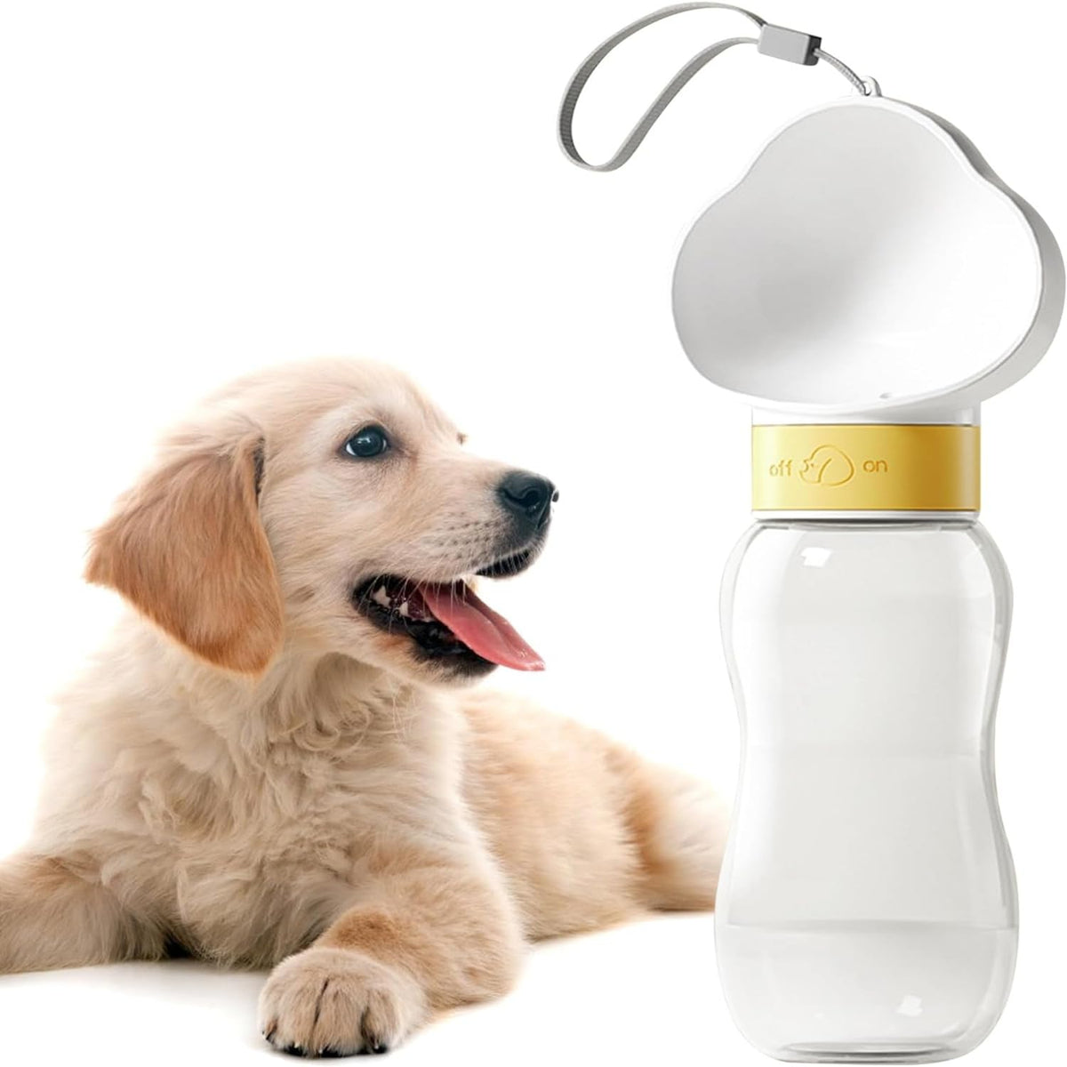 Moegelo Dog Water Bottle, Portable Puppy Water Dispenser With Drinking, For Pets Outdoor Walking, Hiking, Travel,Suitable For Ca