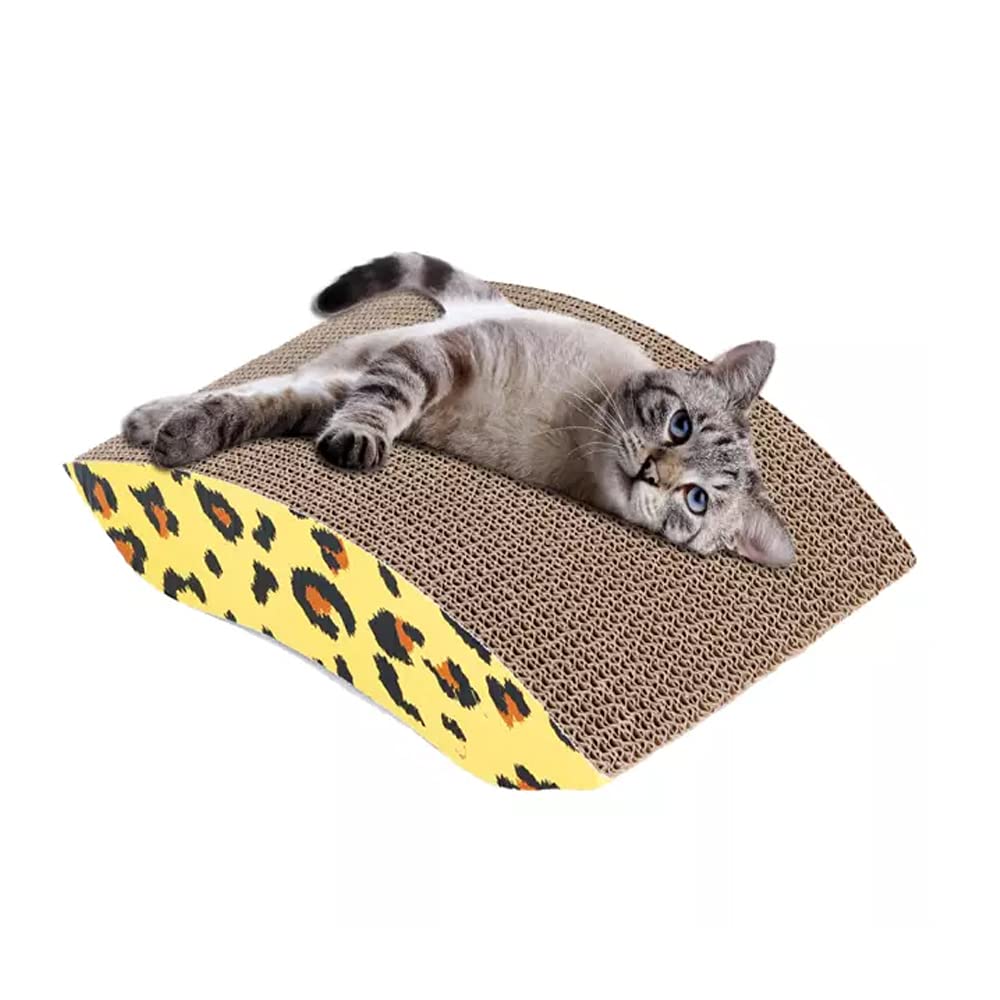 Blackdog Cat Toys Corrugated Scratching Pad Toy With Catnip Grass, Color May Vary, Large