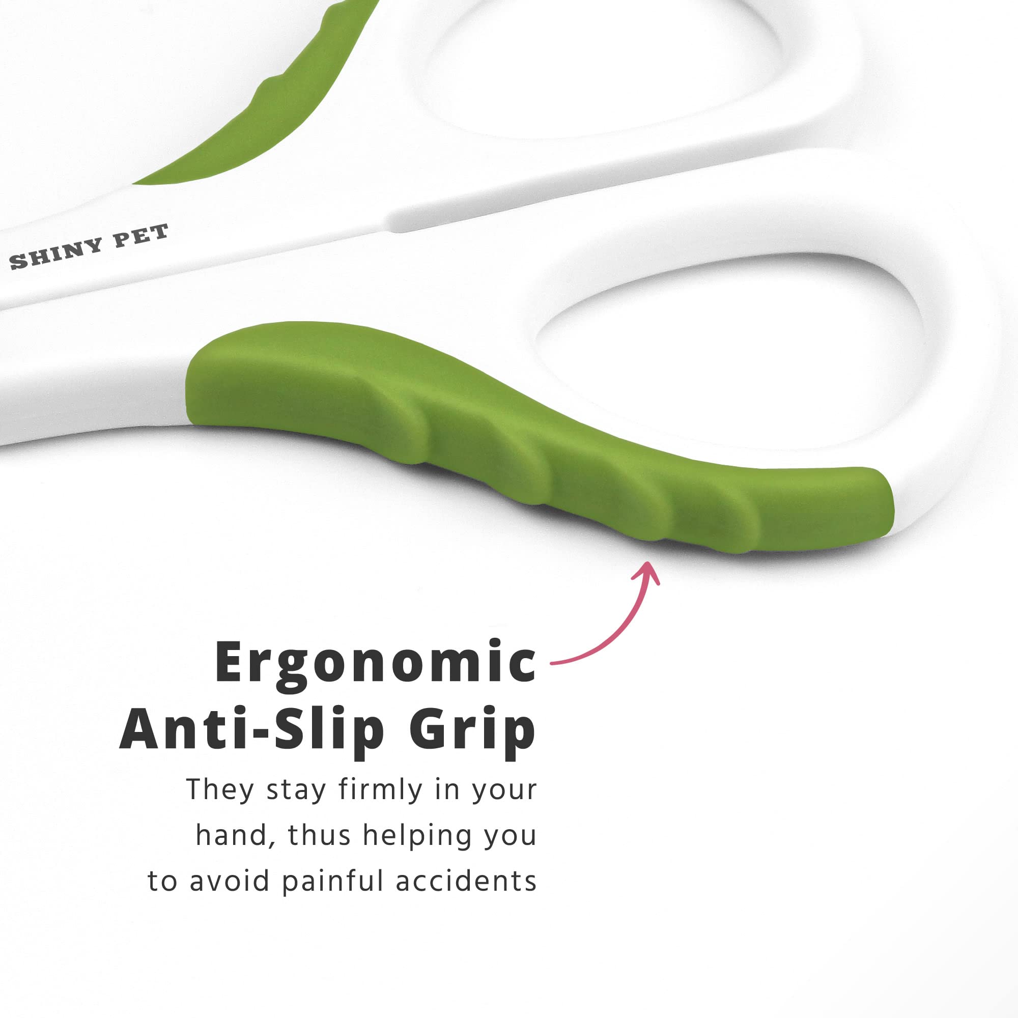 SHINY PET Cat Nail Clippers - Ergonomic Stainless Steel Grooming Tools for Small Pets - Green, Flat Size, Includes Ebook Guide