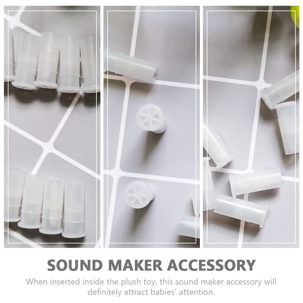 100 Pcs White Toy Noise Makers Insert Squeakers, Plastic Dog Squeaky Toy Whistles, Dog Squeak Toys Toy Insert Replacements,Dog W