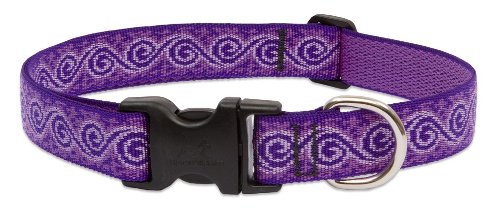 Large Dog Collar by Lupine 1&quot; Wide Jelly Roll Design adjusts from 16&quot; to 28&quot;