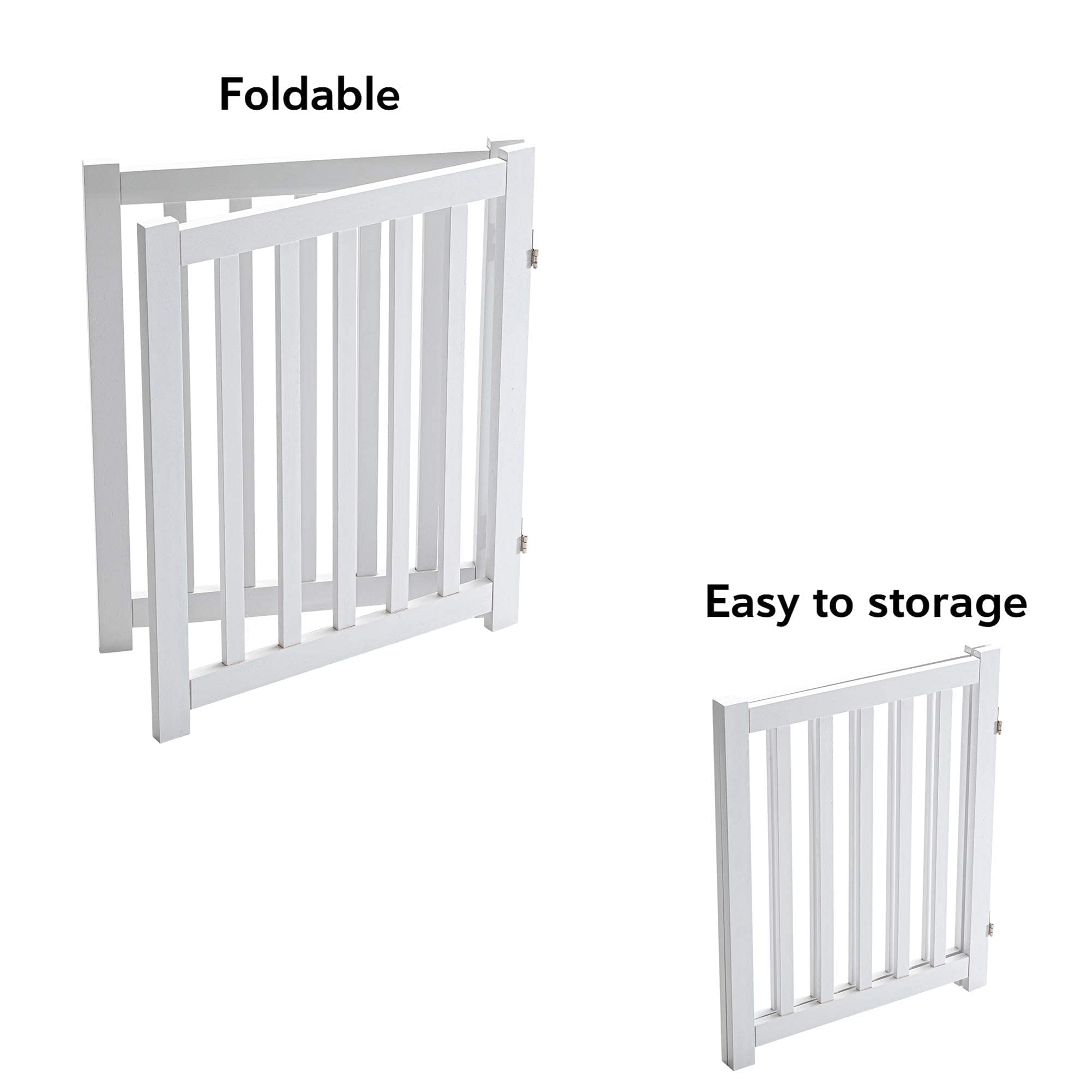 Lzrs Solid Hardwood Freestanding Pet Gate,Wooden Dog Gates For Doorways,Nature Wood Dog Gates For The House,Dog Gate For Stairs,