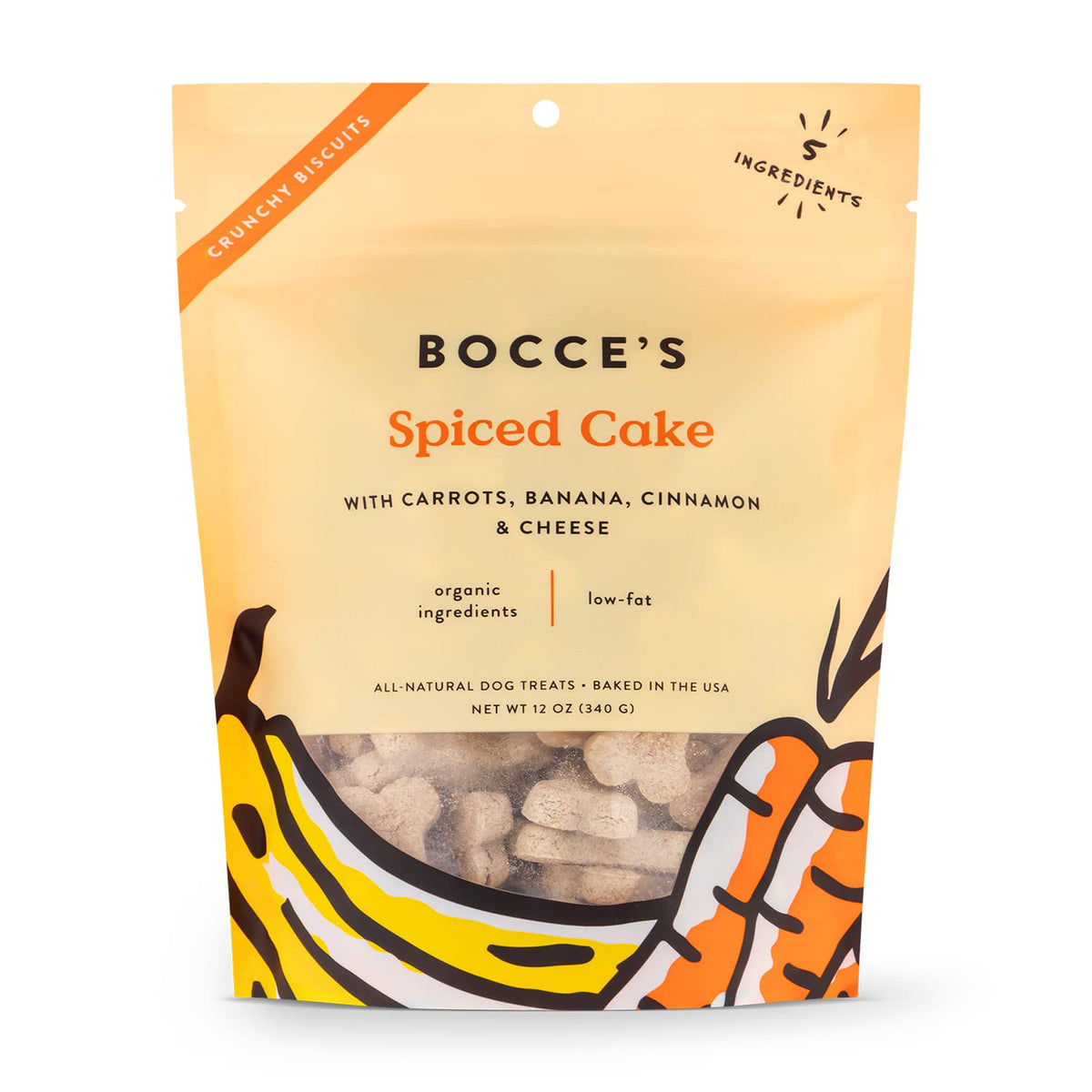 Bocce'S Bakery All-Natural, Small Batch, Organic Dog Treats, Spiced Cake Biscuits, Wheat-Free, Limited-Ingredient, Made In The U