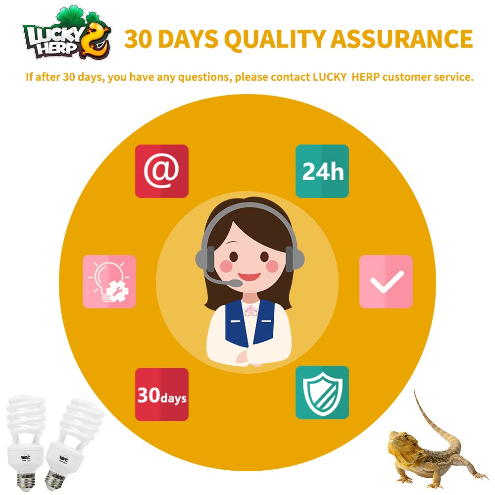 Lucky Herp Desert Uva Uvb Reptile Light Bulb 10.0 26W Compact Fluorescent Lamp