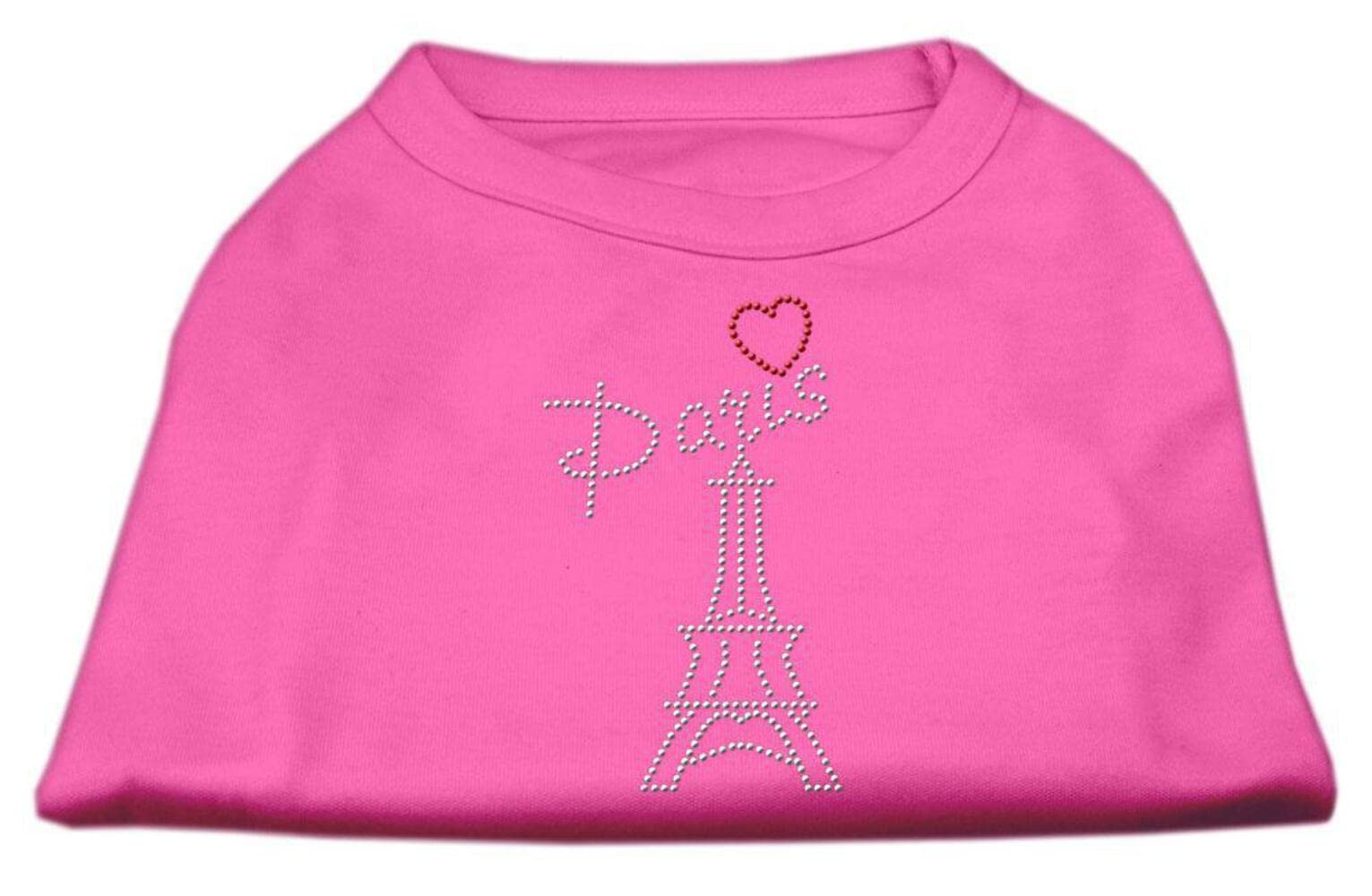 Mirage Pet Products Paris Rhinestone Shirt, X-Small, Bright Pink