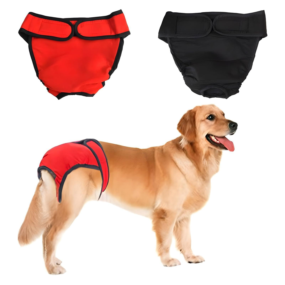 Nacoco 2 Pack Female Dog Diapers For Small Medium And Large Dogs, Adjustable And Leakproof Doggie Sanitary Panties, The Harassme