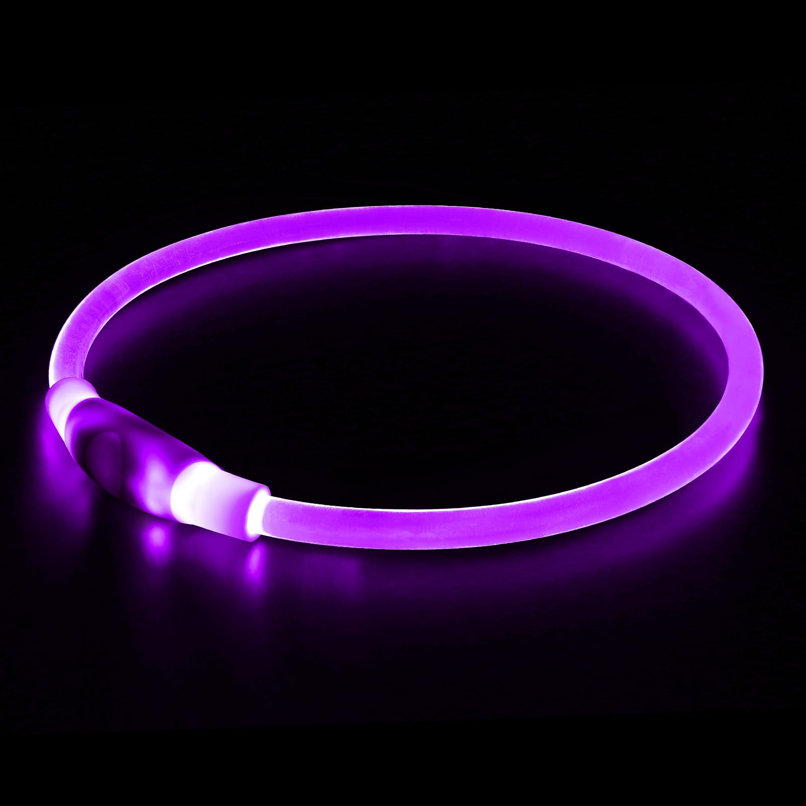 Light Up Dog Collar, Bseen Usb Rechargeable Flash Dog Necklace Light, Pet Safety Collar Makes Your Beloved Dogs Be Seen At Night
