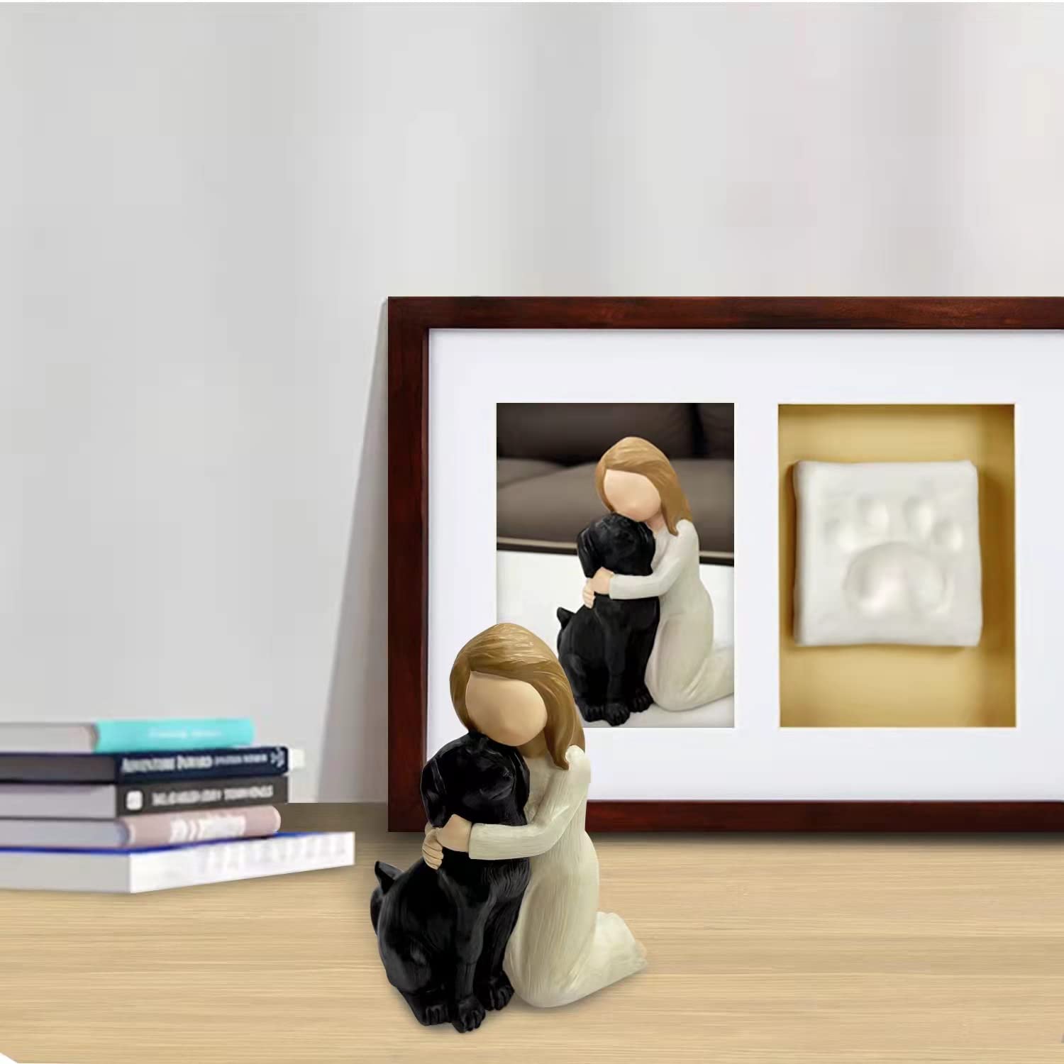 Bingo Castle Black Dog Angel Figurines, Angel Dog Friendship Memorials For Dog Lovers