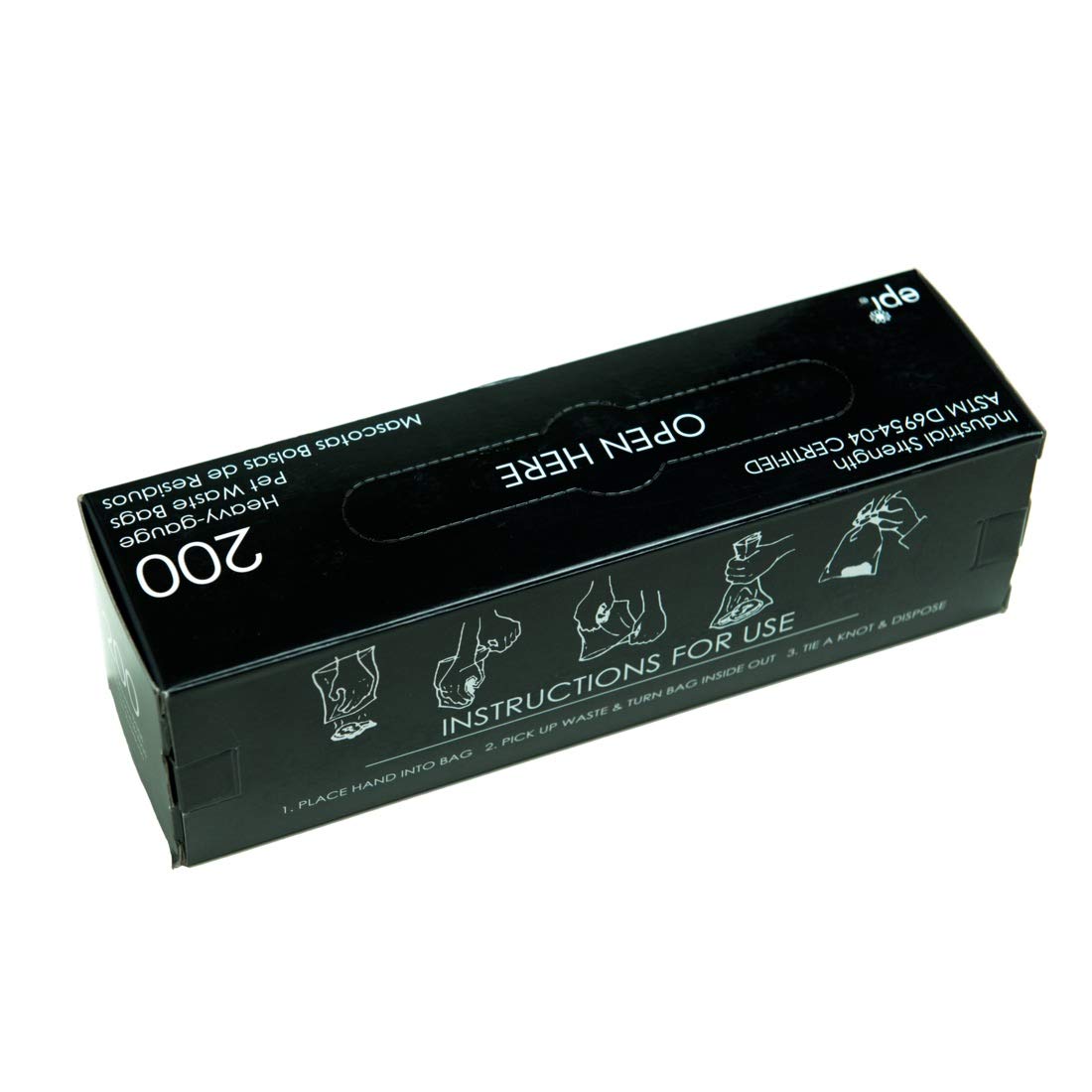 HOUNDSCOOP Pet Waste Bags - 2000 Count, Black Opaque, Polyethylene, HS-RB-2000, Ideal for Dog Waste Stations, HOA & Commercial Use