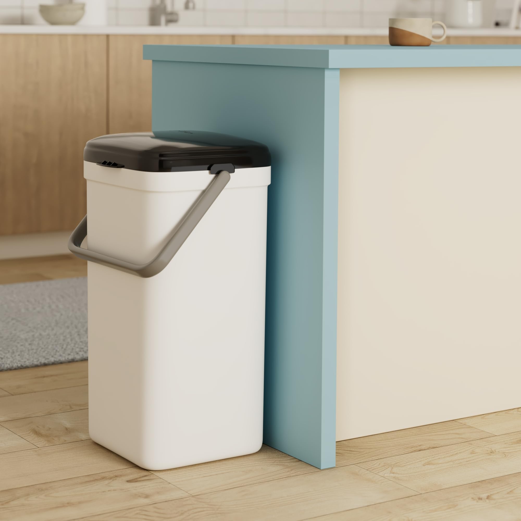 Petfusion Portable Cat Litter Disposal; Innovative Dog Poop Trash Can With Locking Handle, Included Deodorizer; Built-In Poop Ba