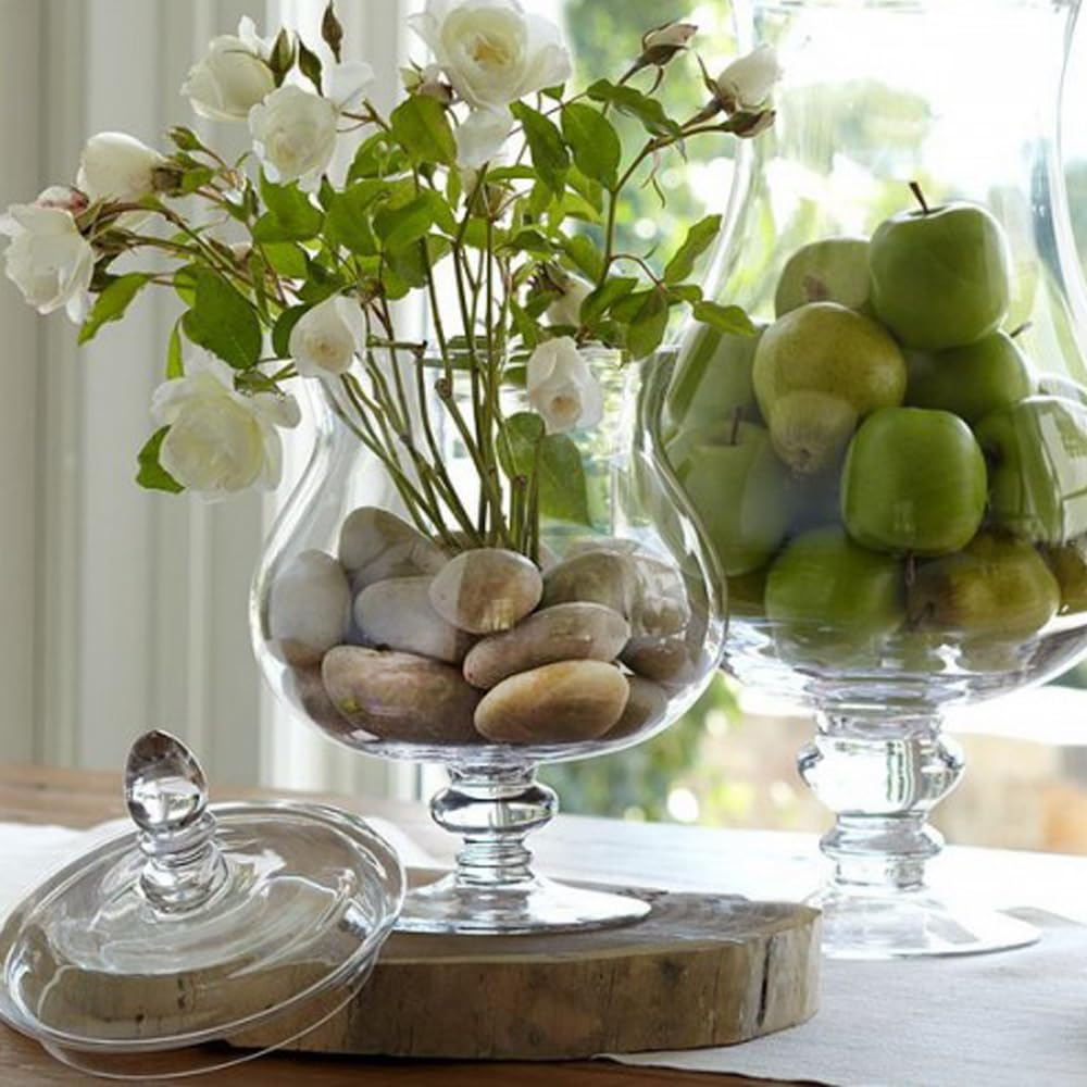 HappyFiller Natural Decorative White Pebbles Polished Rocks Stones for Aquarium Gravel,Fish Turtle Tank,Outdoor Indoor Succulent