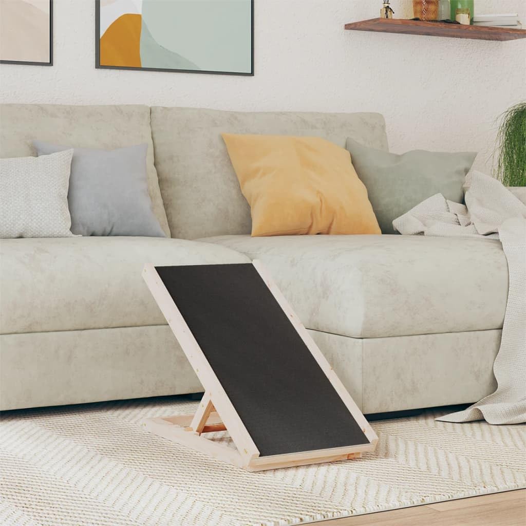 Vidaxl Solid Fir Wood Dog Ramp 70 X 35 Cm Grey