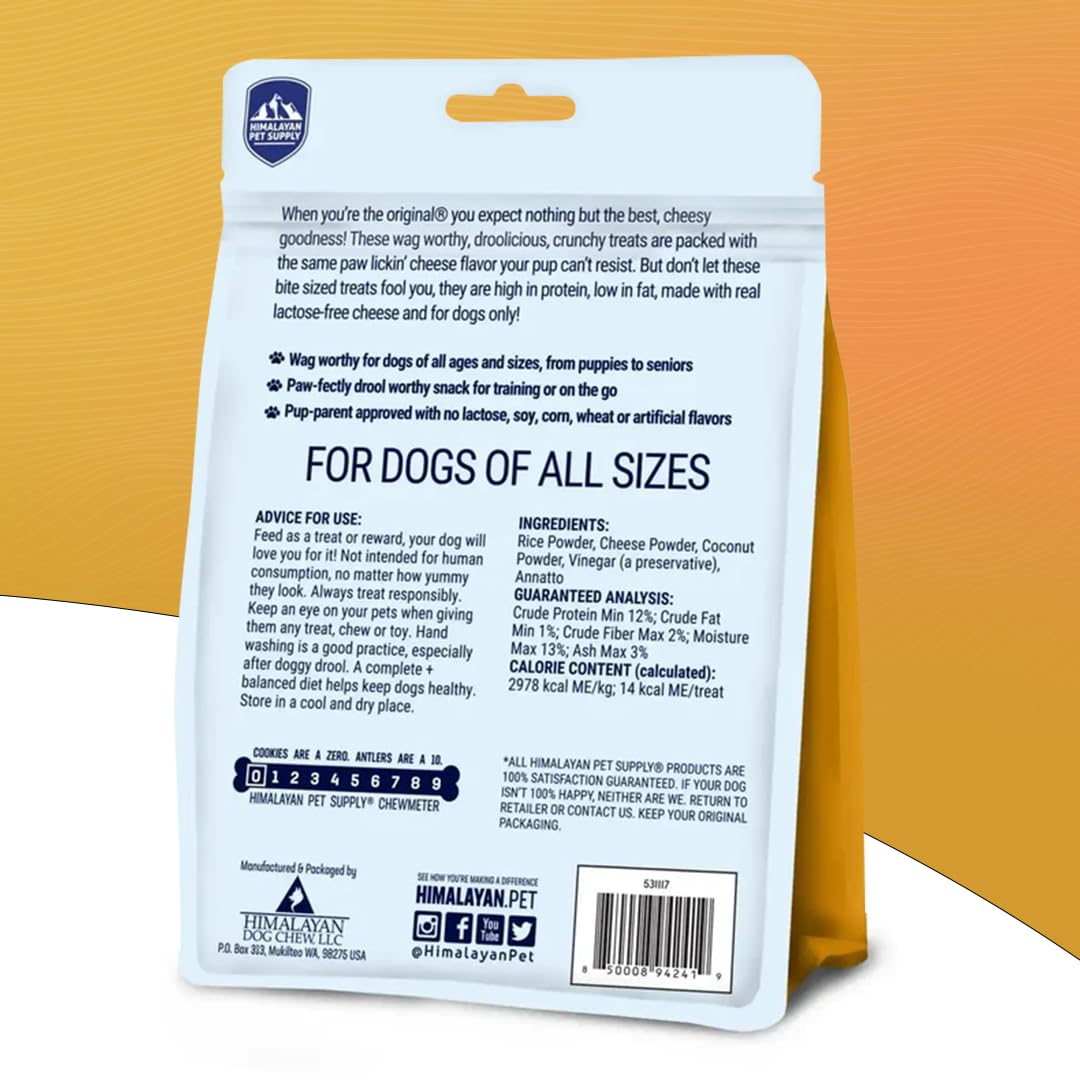 Barkeetos Dog Treats, Crunchy and Cheesy Pet Snacks Made with Real Himalayan Cheese, Gluten Free, Grain Free, Lactose Free, Natu