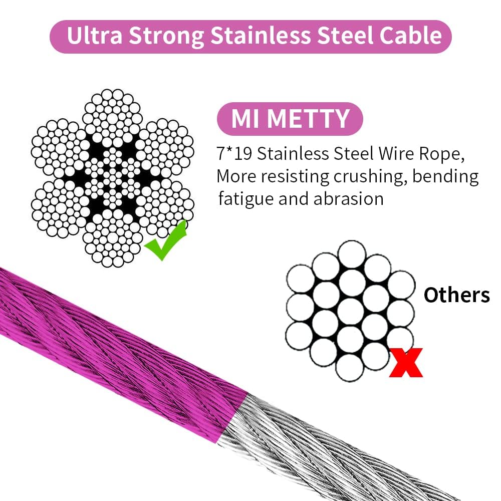 Mi Metty Tie Out Cable For Dog,15Ft Dog Leads With Swivel Hook And Shock Spring,Heavy Duty Tie Out Cable For Large Dogs Up To 12