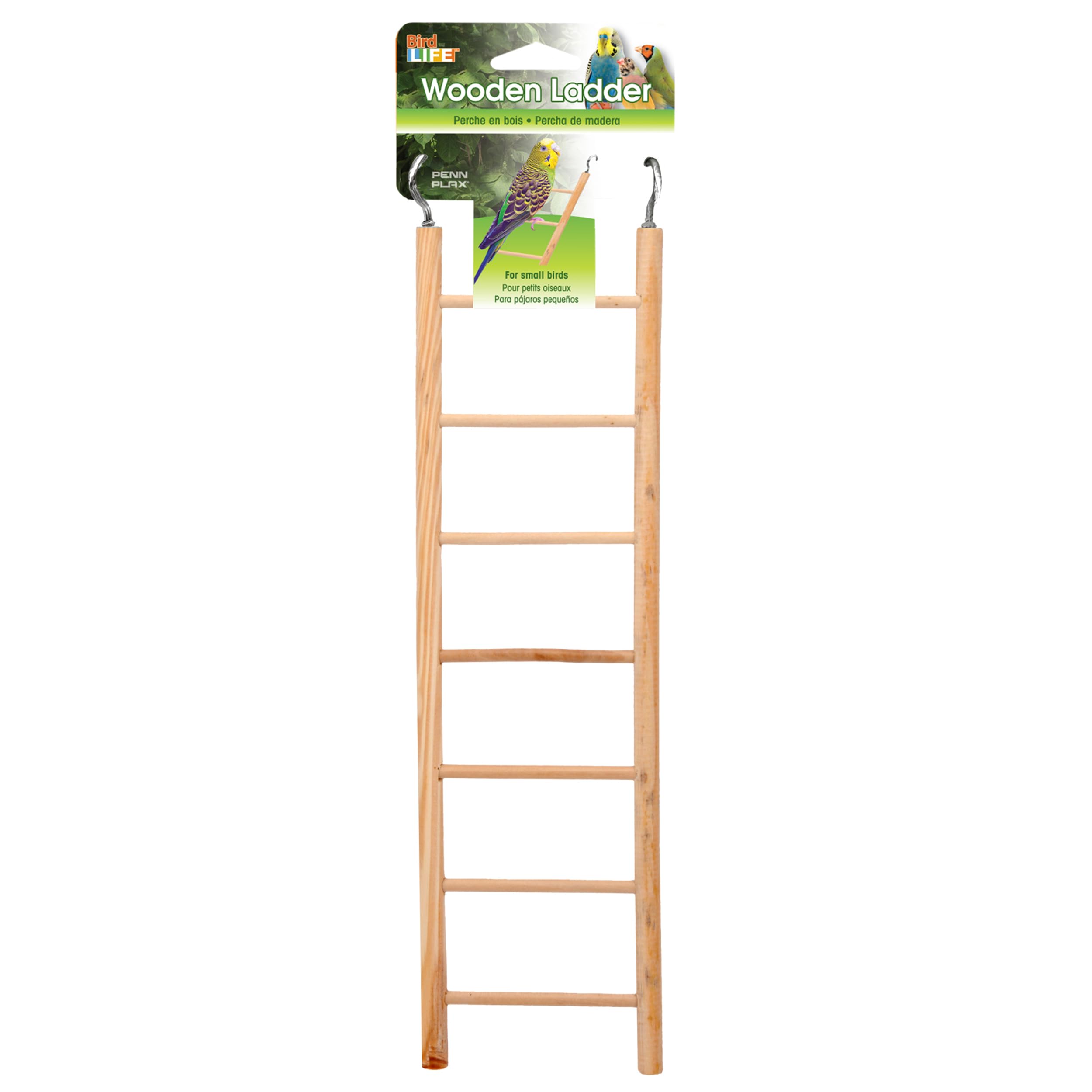 Penn-Plax 7-Step Wooden Bird Ladder | Provide Exercise And Entertainmet For Your Bird | Looks Great | Durable And Safe