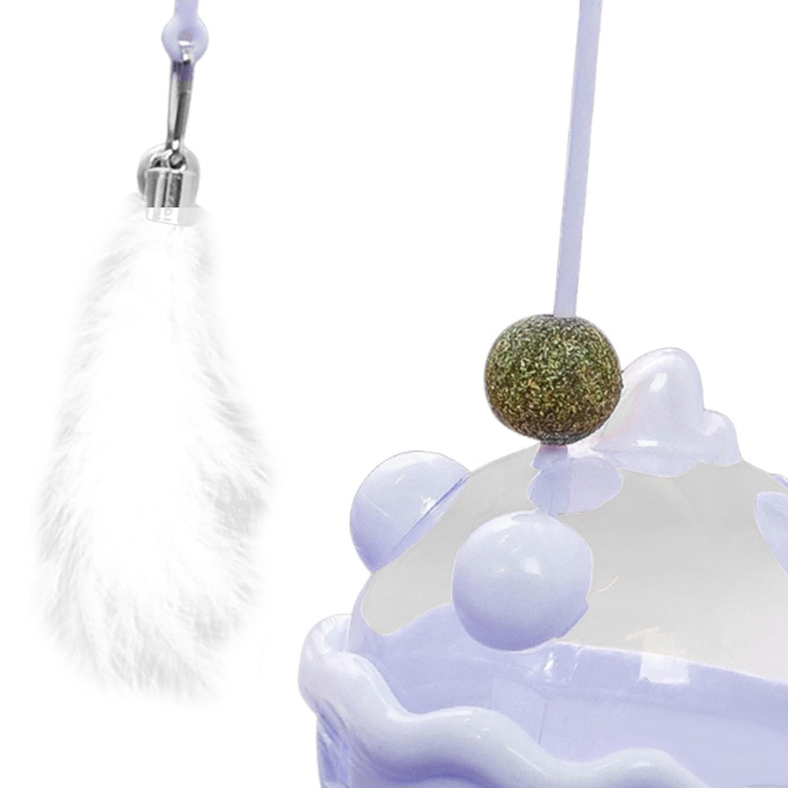 Zoomella Interactive Cat Toy Funny Teaser Rod Tumbler For Indoor Cats Kitten Violet|Toys|Pet Supplies