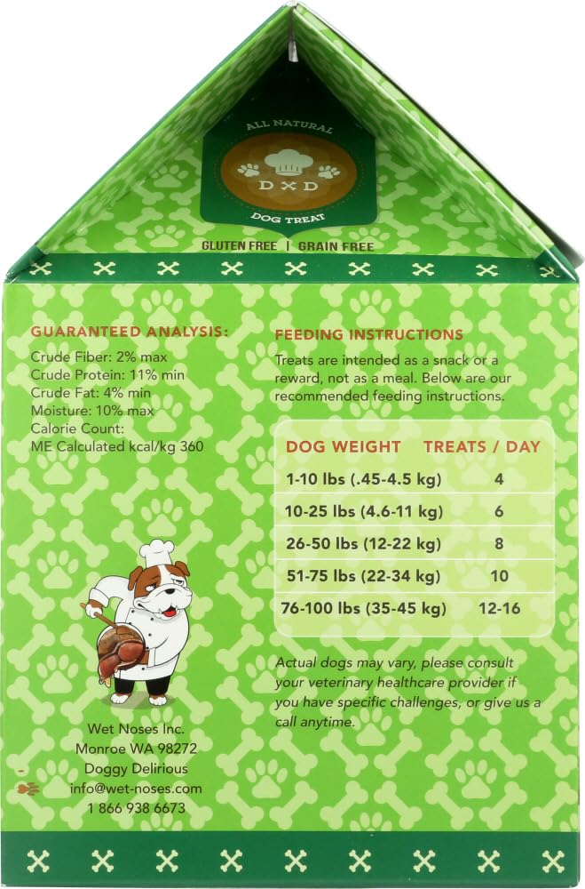 Doggy Delirious Crunchy Dog Treats - for All Pet Sizes, Breeds - All-Natural Puppy Treat - 100% Human-Grade - Delicious Pet Trea