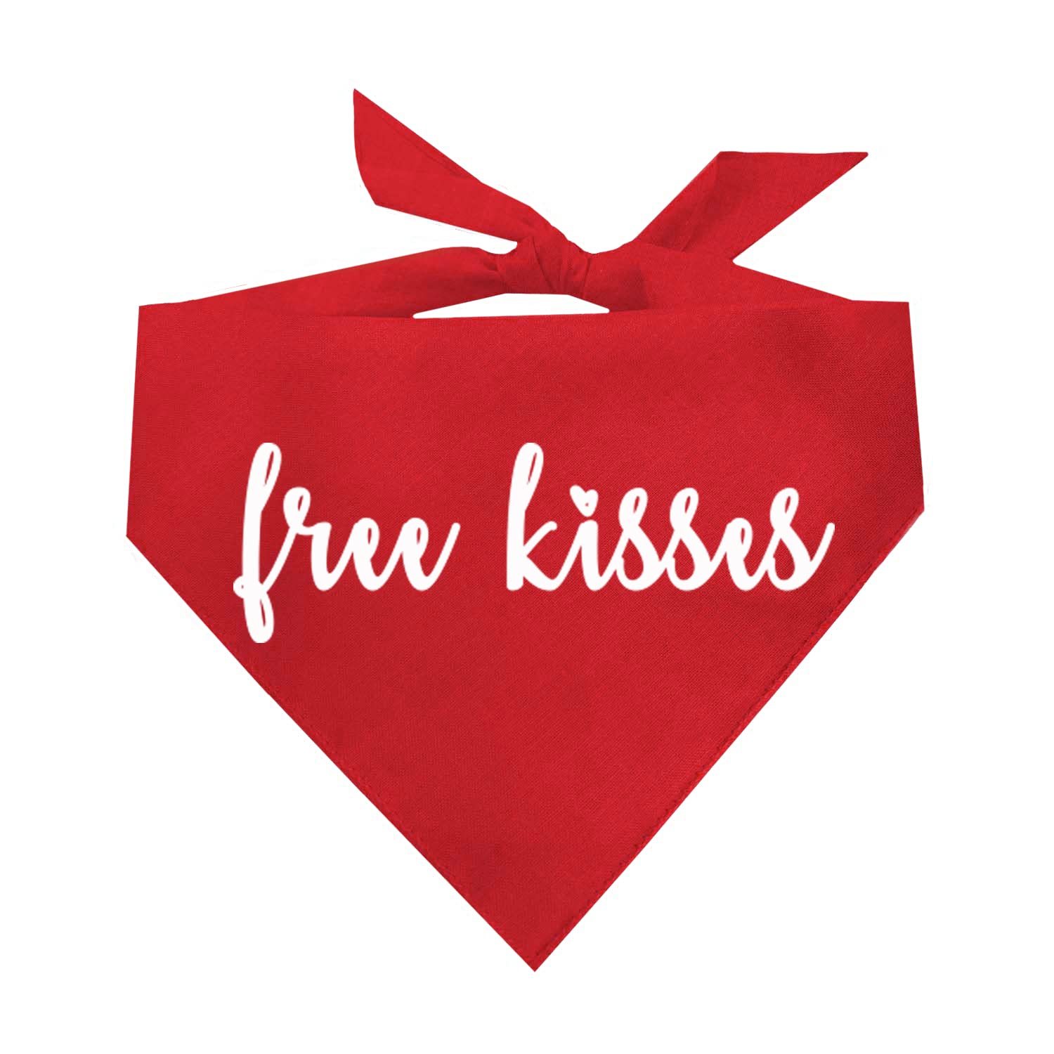Free Kisses Dog Bandana (36 Red, One Size)