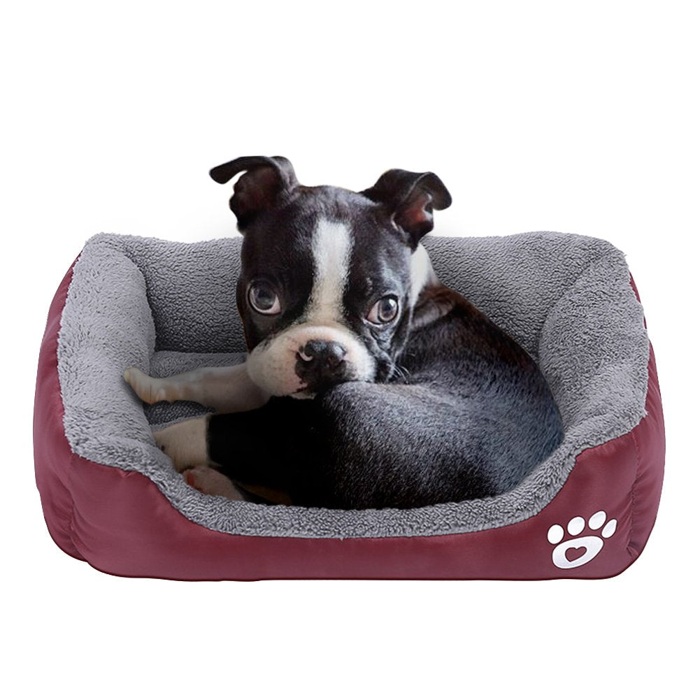 Barelove Pet Dog Bed, Washable Rectangular Pet Basket Bed , Durable And 100-Percent Waterproof And Fleece Lining Fit Most Pets (