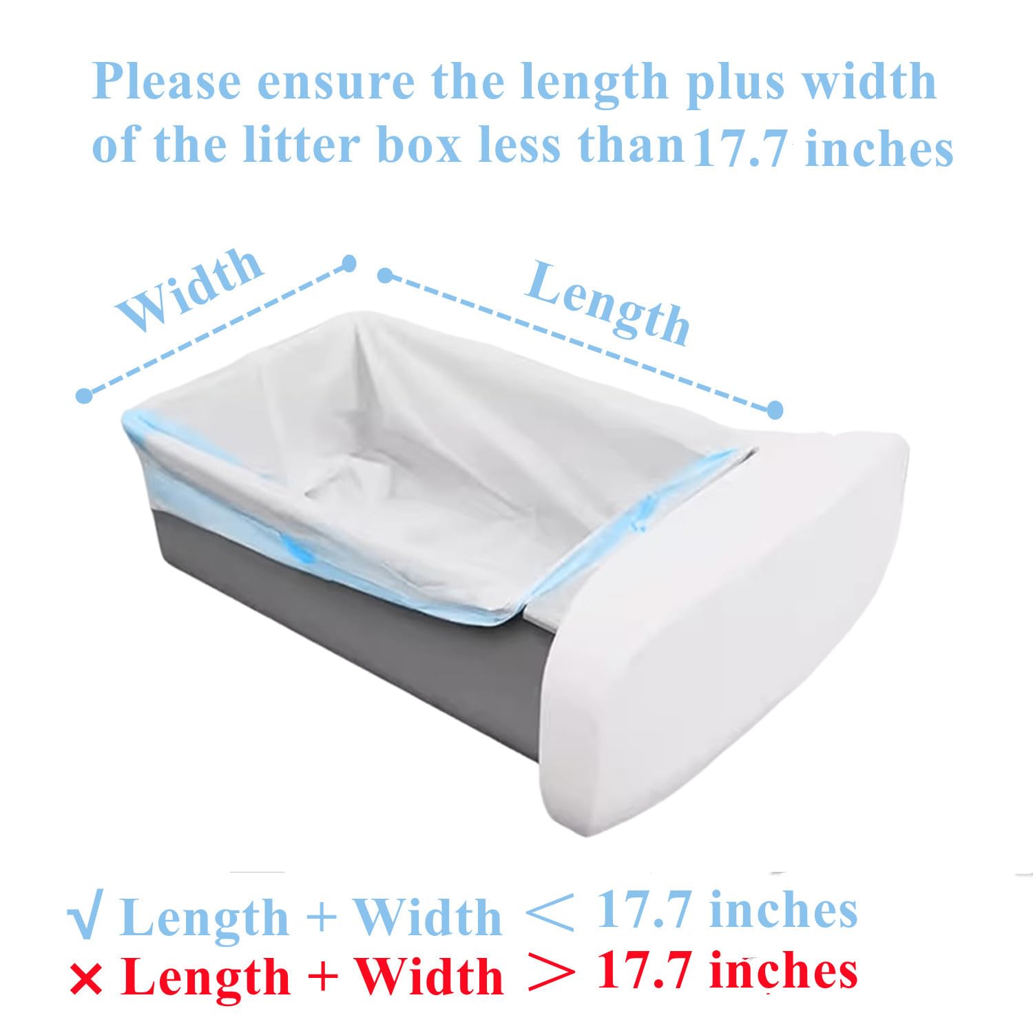 Cat Litter Box Liners With Drawstring - Litter Robot Waste Bags Heavy Duty, Extra Thick Trash Bags For Automatic Cat Litter Boxe