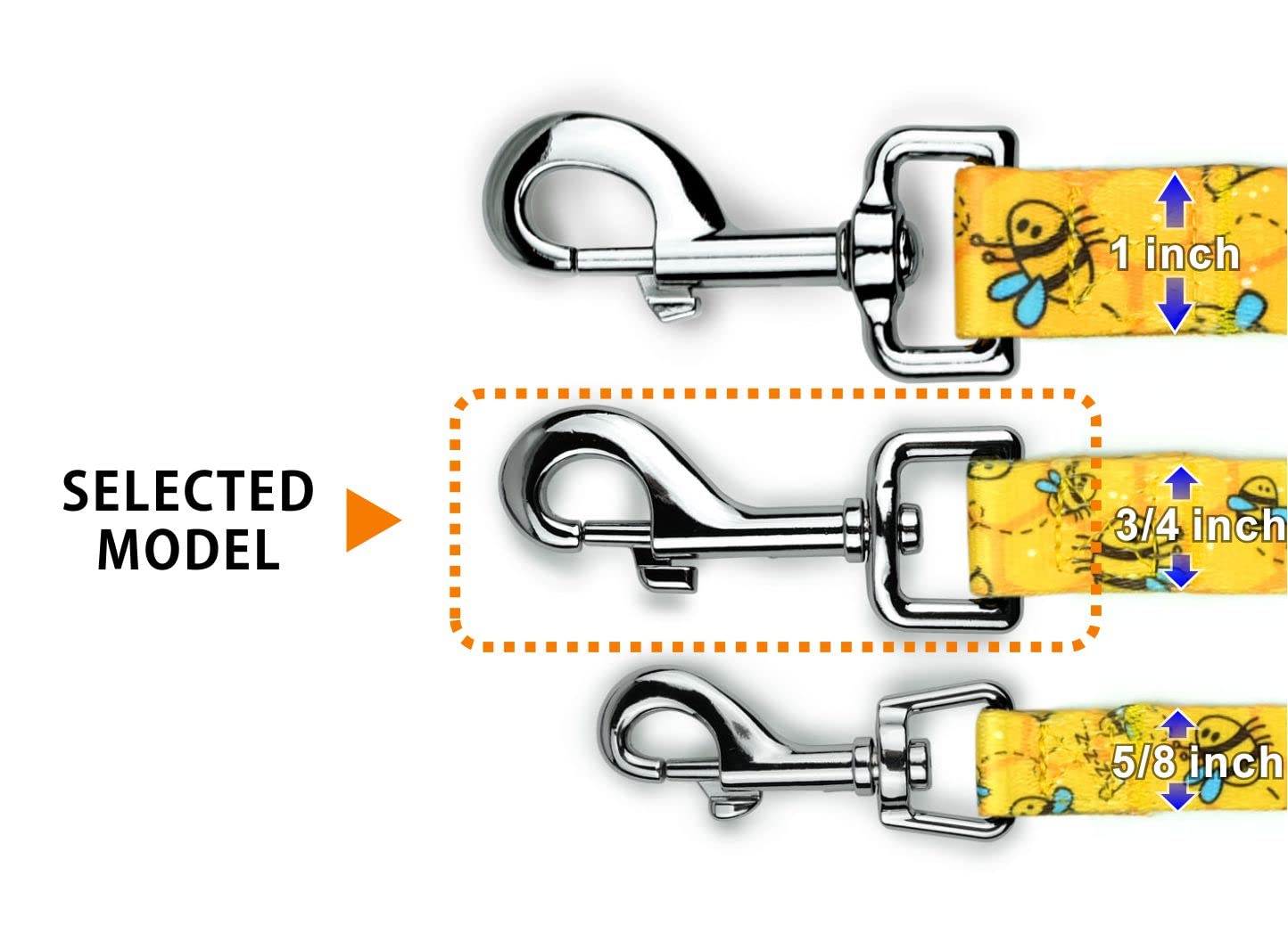 Garwor Heavy Duty Chrome Swivel Snap Hooks With Spring 3/4' 4 Pcs,Trigger Clip Snaps Dog Leashes Key Chain For Linking Pet Leash & Collar, Purse Straps,Diy Crafts