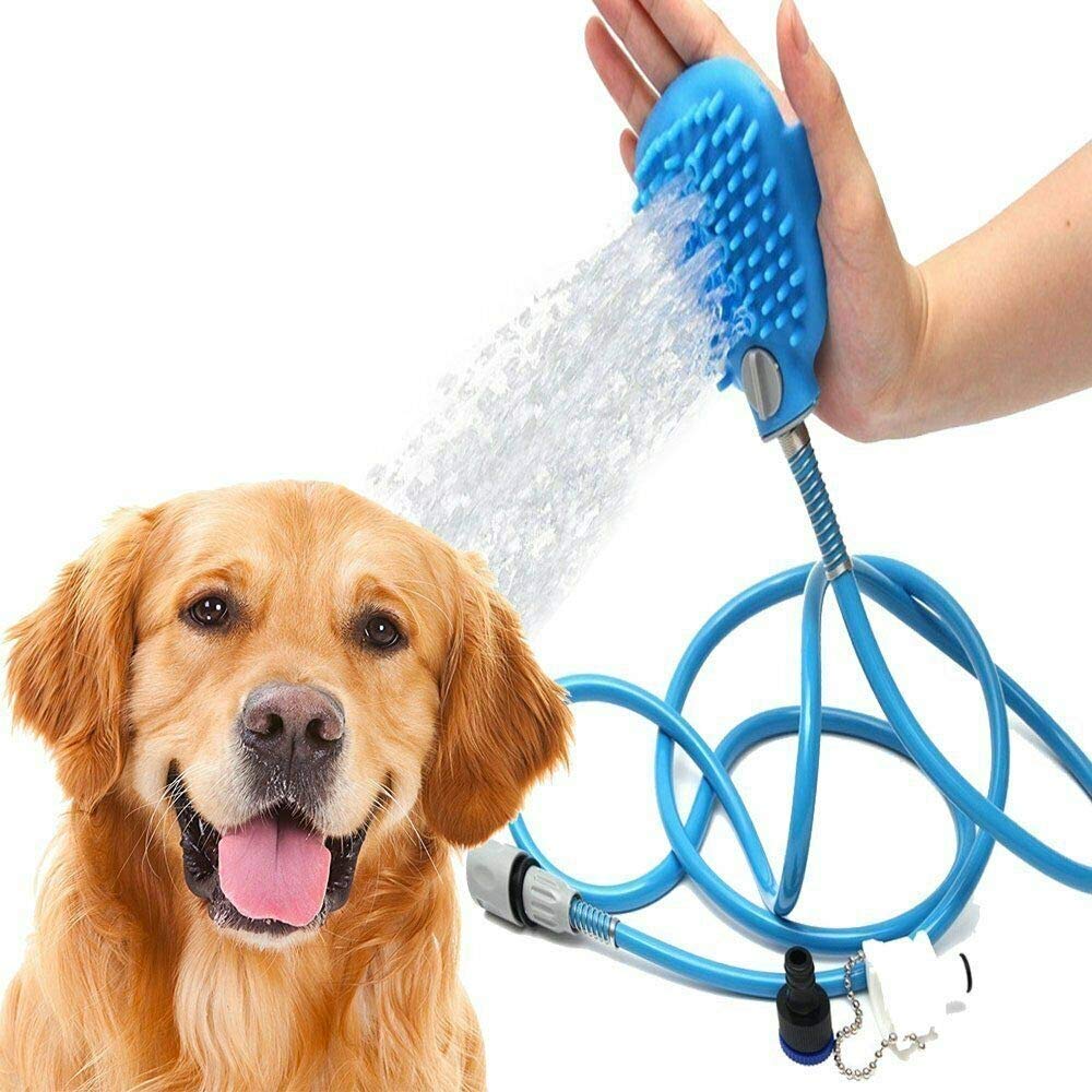 Darvagh41 Dog Shower Attachment, Sprayer And Scrubber, Pet Bath Brush With Indoor & Outdoor Adaptors, Pet Bathing Tool, Massager