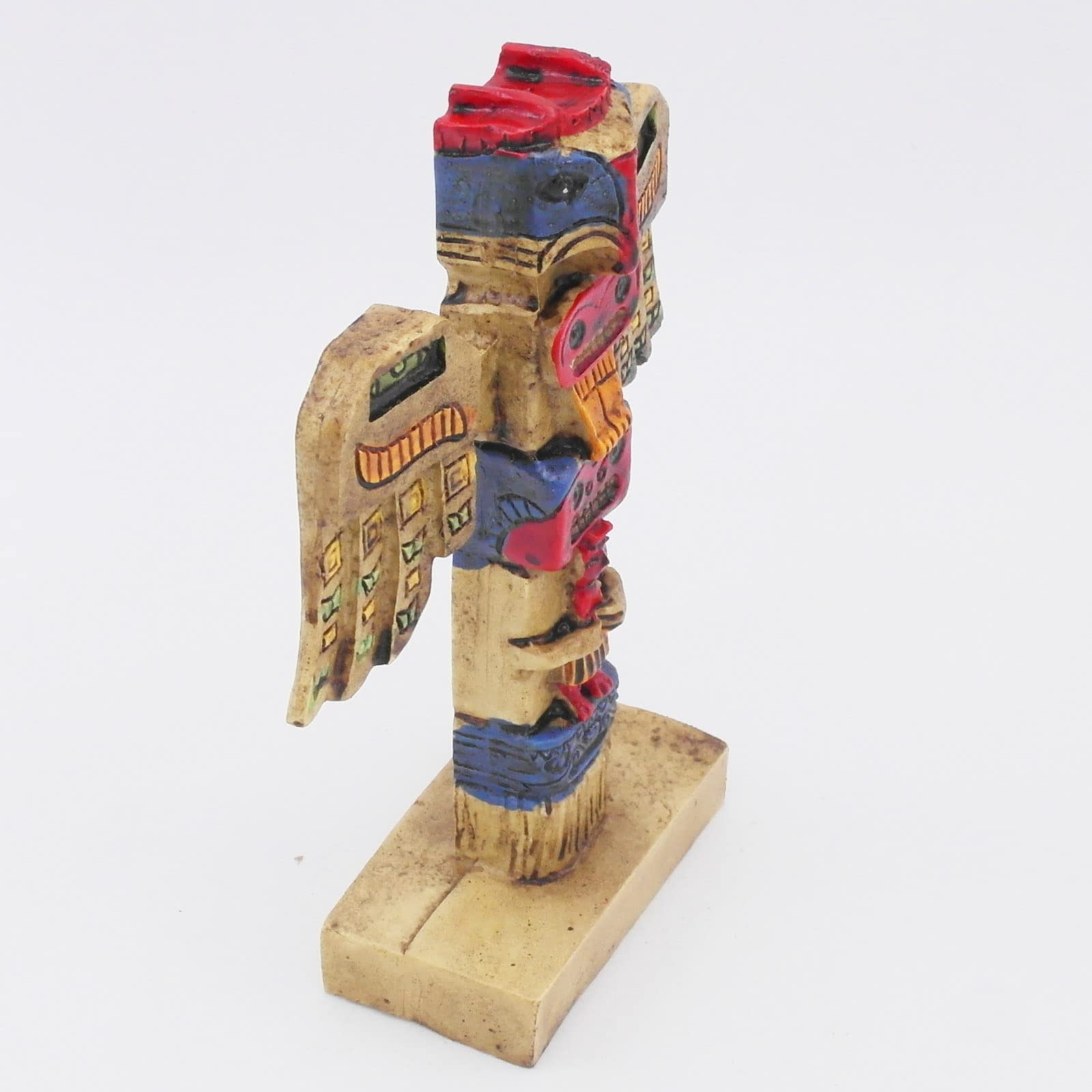 Indian Totem Pole Fish Tank Decorations Décor Native American Tribe Clan Sculpture Ancient Culture Reptile Lizard Spider Tanks Terrarium Hawaiian Statue Figurine Ornament