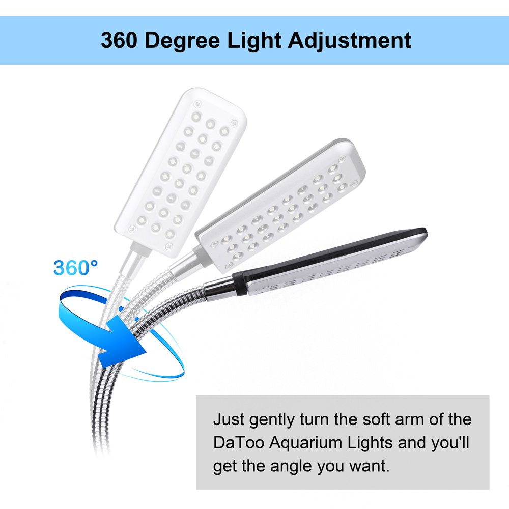 Datoo Aquarium Light Small Led Clip Light For Fish Tank, 1 Yr Warranty