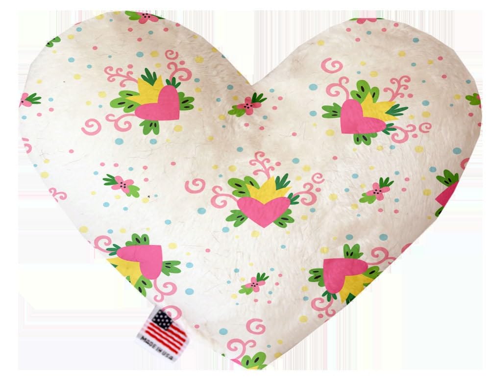 Valentine's Day Pet & Dog Plush Heart or Bone Toy, &quot;Sweet Love Group&quot; (Available in different sizes and 6 pattern options!) Pink WhimsyBirdCages 8&quot; Plush Bone