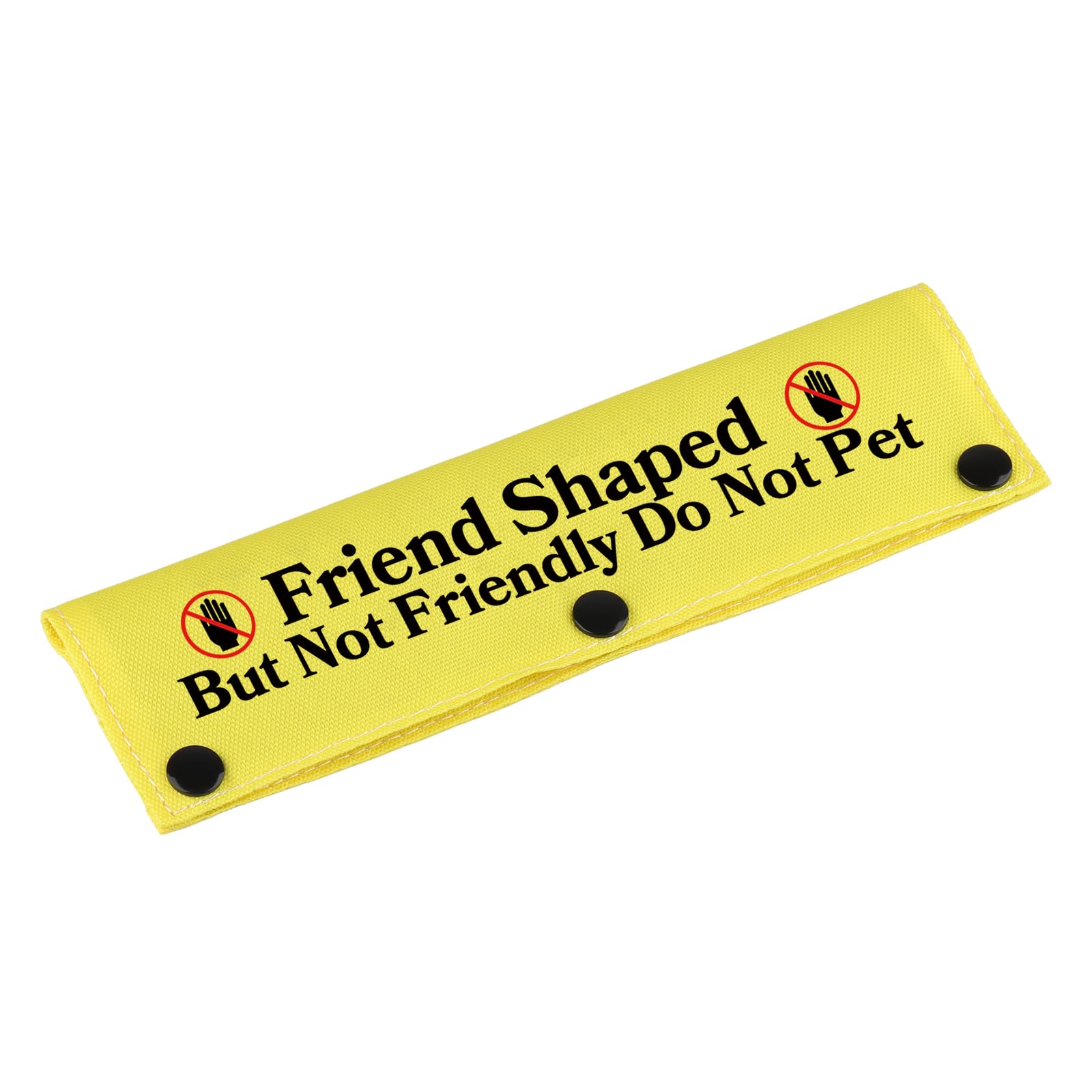Funny Dog Leash Sleeve Friend Shaped But Not Friendly Dog Leash Wrap Sleeve Alert Tag Pet Birthday Gift (Friend Shaped-Ye Sleeve