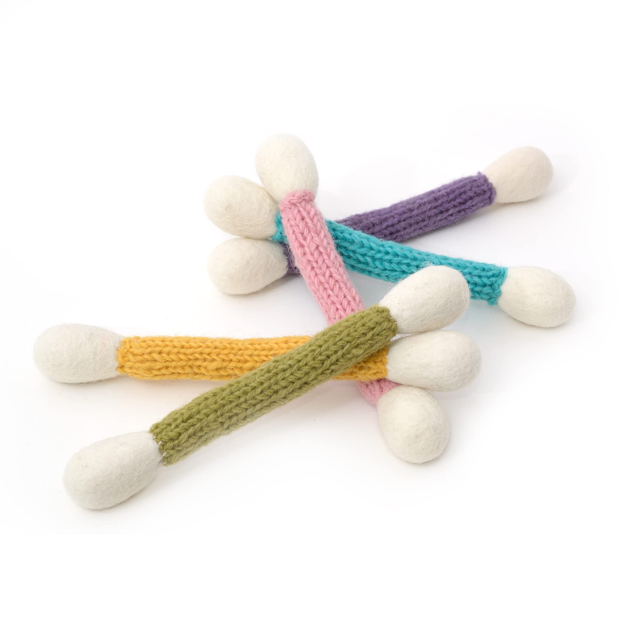 Glaciart One Swabs Cat Toys With Catnip - 5 Pcs | Cute Cat Toys For Interaction, Exercise, & Play | Filled W/Organic Catnip For 