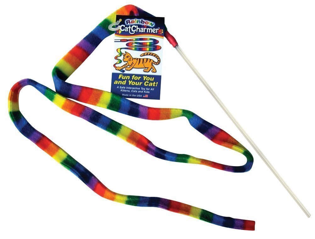 Cat Dancer-Cat Charmer Wand,Teaser-Cat & Kitten Toy! Color:Rainbow Size:Pack Of 1