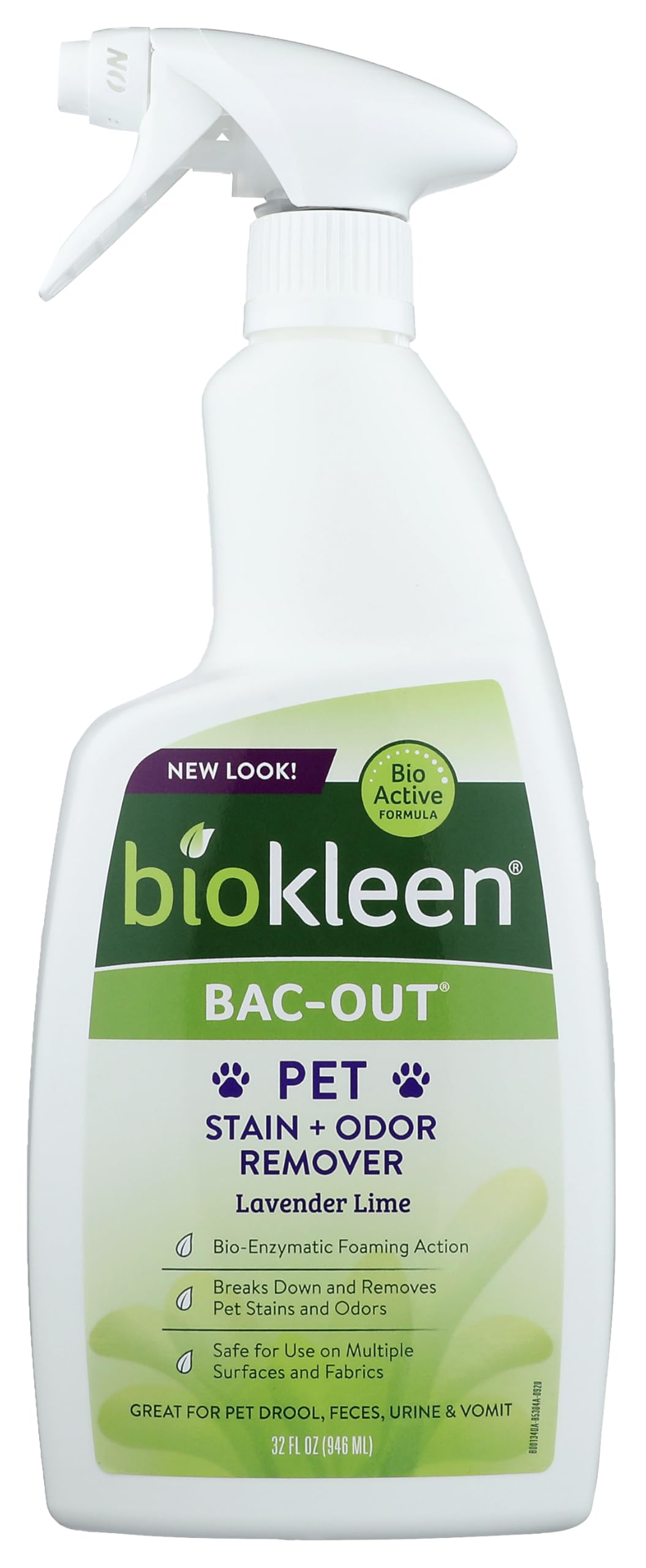 Biokleen Bac-Out Pet Stain Remover - 32 Ounce - Enzymatic, Natural, Destroys Stains & Odors Safely, for Pet Stains on Carpets - 