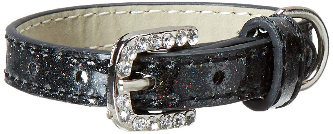 Mirage Pet Products Plain Ice Cream Dog Collar, Size 8, Black