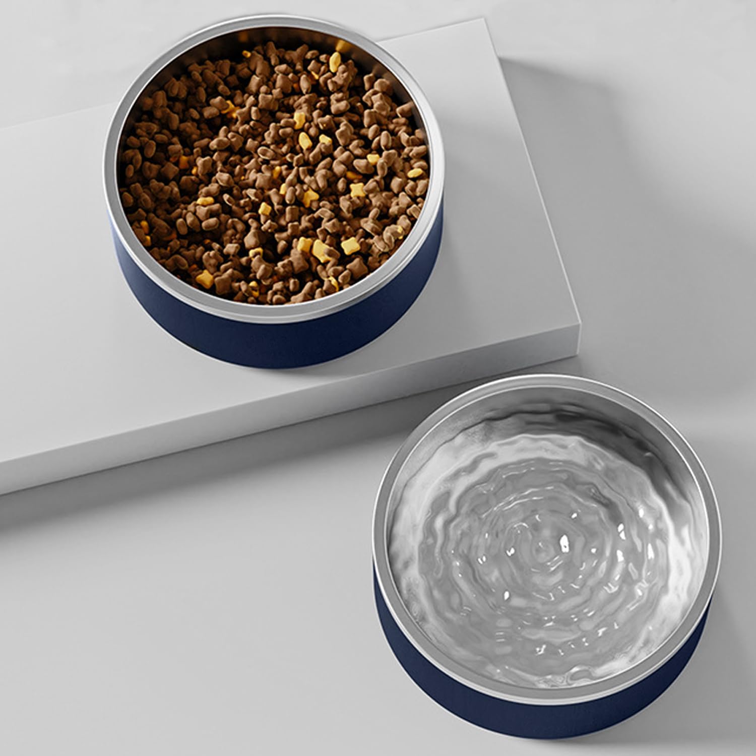 YINGFAN Stainless Steel Dog Bowls, 32 oz Metal Dog Bowls with Non-Slip Rubber Base, Durable Food and Water Bowl for Small, Mediu