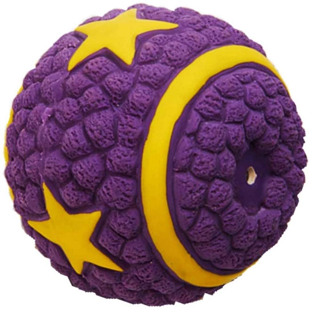 RvPaws Latex Star Ball Squeaky EETOYS Toy for Puppies & Small Dogs (Pack of One, Size  Small)