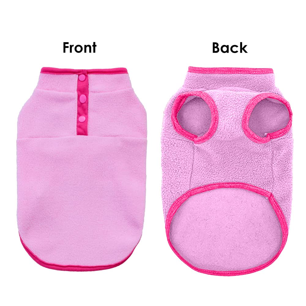 PIXRIY Dog Fleece Sweater, Soft Dog Vest Apparel Sleeveless Puppy Winter Cold Weather Clothes Doggie Jacket Pullover for Small M