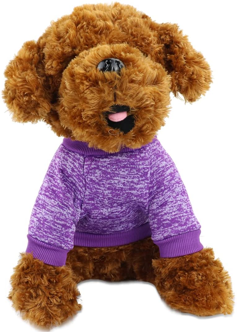 Idepet Pet Dog Classic Knitwear Sweater, Soft Fleece Coat For Small,Medium Dog,Warm Pet Dog Cat Clothes,Puppy Customes 2 Color (