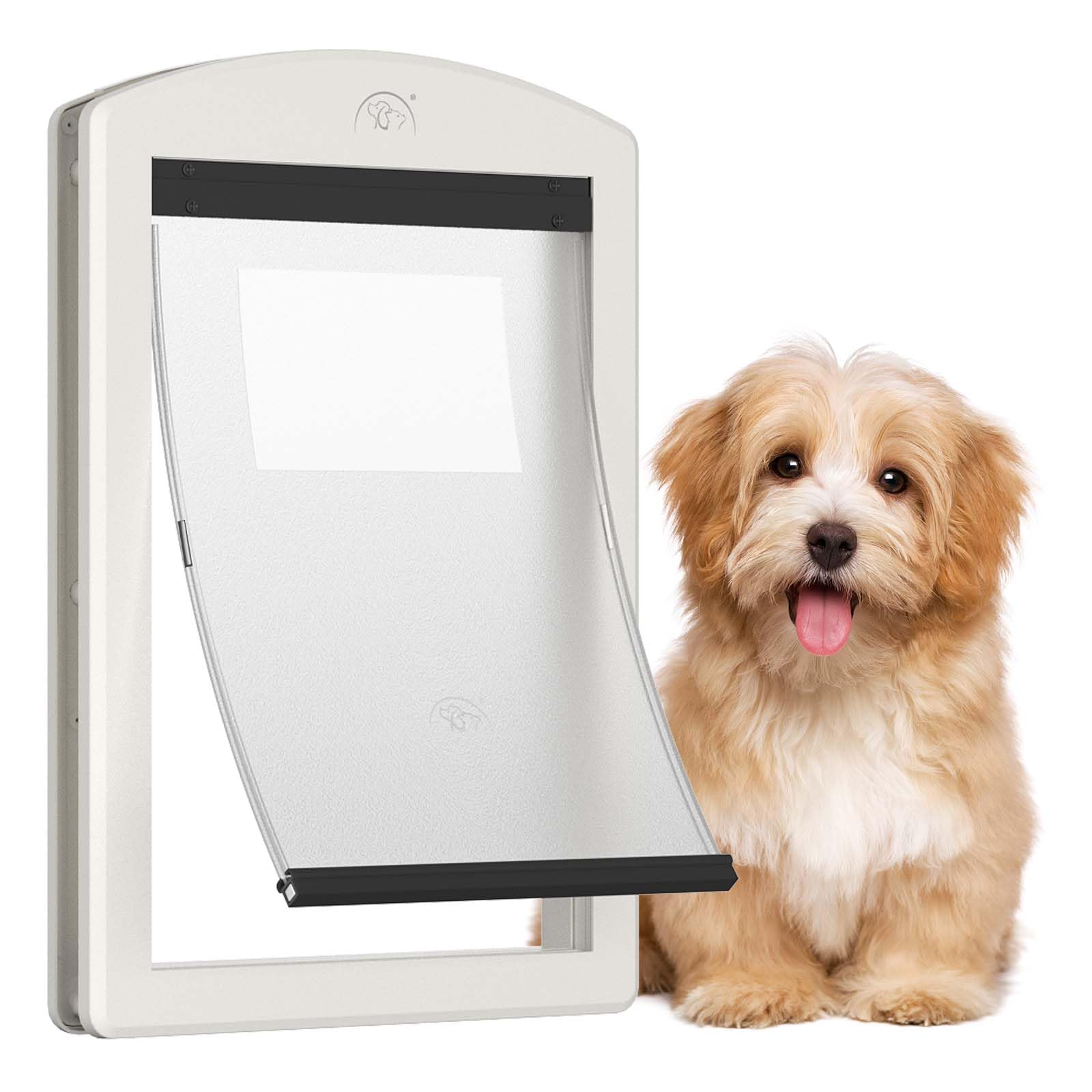 Pataplus Dog Door For Door,Door For Large Dogs And Pets, Strong Plastic Doggy Door Cat Door And Medium Dog Door With Sliding Loc