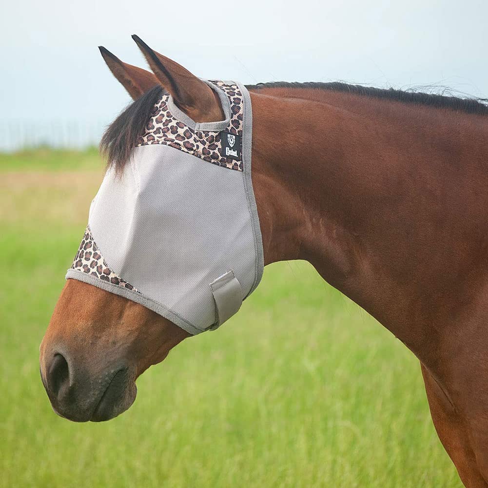 Cashel Crusader Designer Horse Fly Mask, Leopard, Arabian