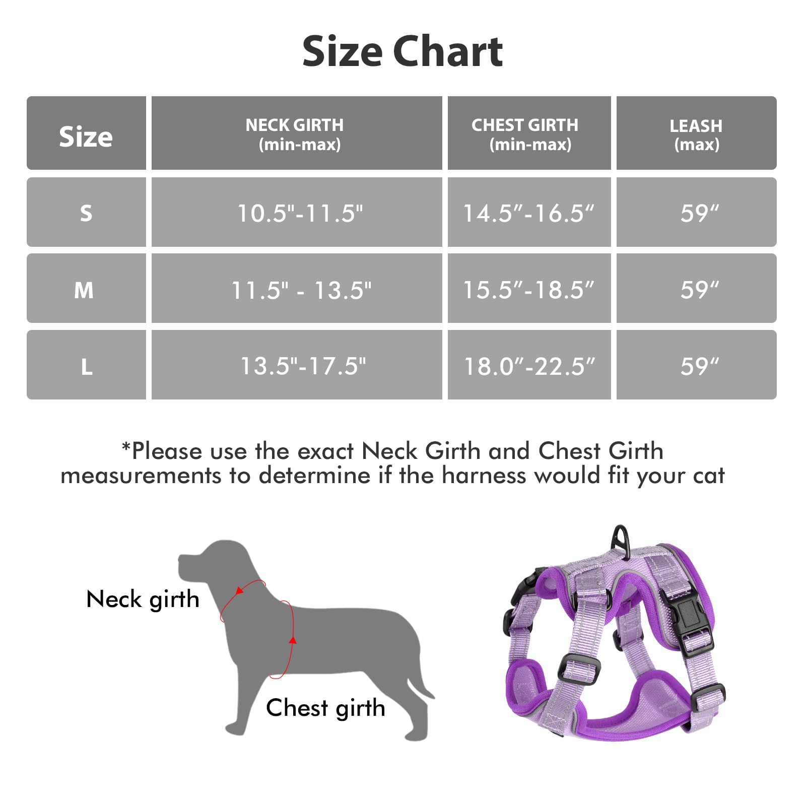 Rttochfy Cat Harness and Leash Set, Adjustable and Reflective Cat Vest, Escape Proof Kitten Harness, Easy to Put on with 3 Buckl