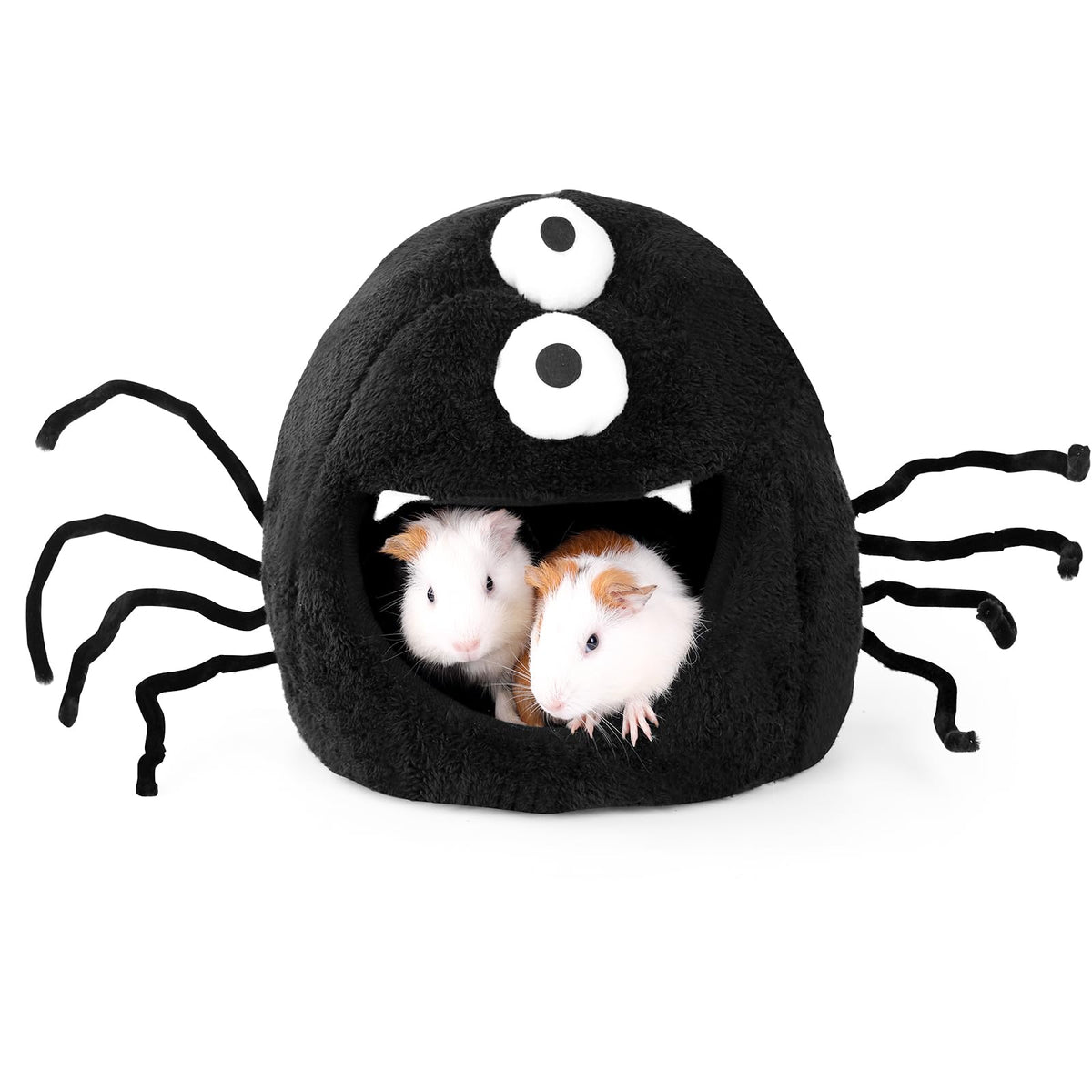 Oneju Guinea Pig Bed, Guinea Pig Hideout, Rabbit Bed, Bunny Hideout, Spider Monster Guinea Pig Bed For Guinea Pig, Bunny, Chinchilla, Ferret, Rabbit And Other Small Pets - Spider Monster Shape