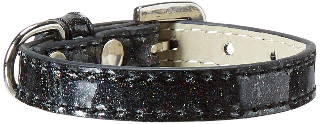 Mirage Pet Products Plain Ice Cream Dog Collar, Size 8, Black
