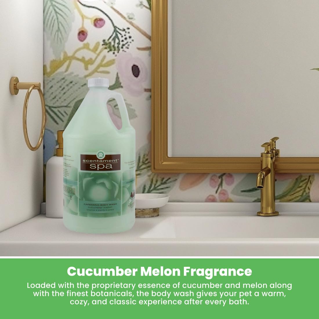 Best Shot Scentament Spa Caressing Body Wash, Cucumber Melon, 1 Gallon