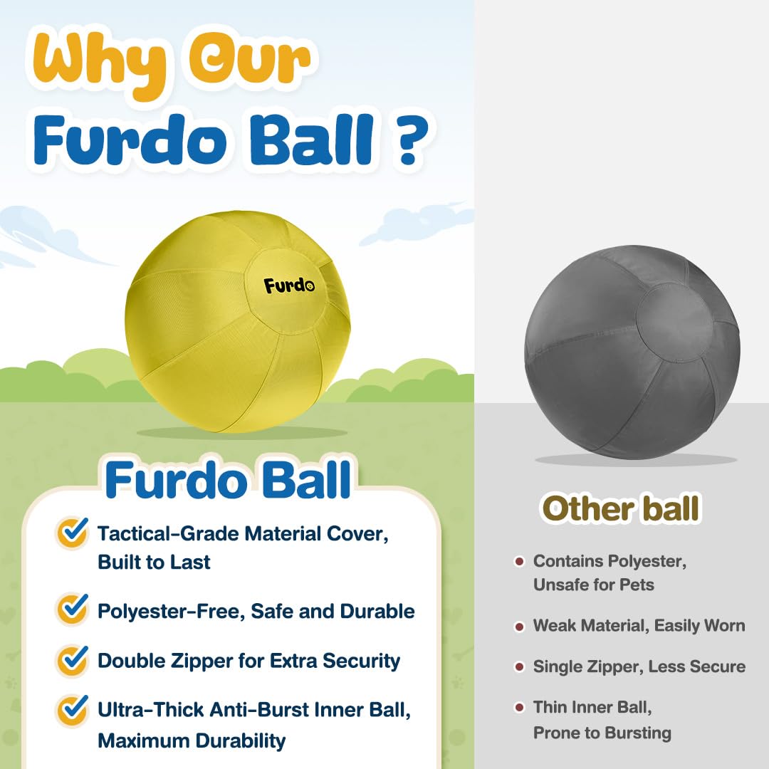 Furdo Herding Ball for Dogs, for Australian Shepherd, for Cattle, for Border Collie, for Blue Heelers & Other Medium to Large Do