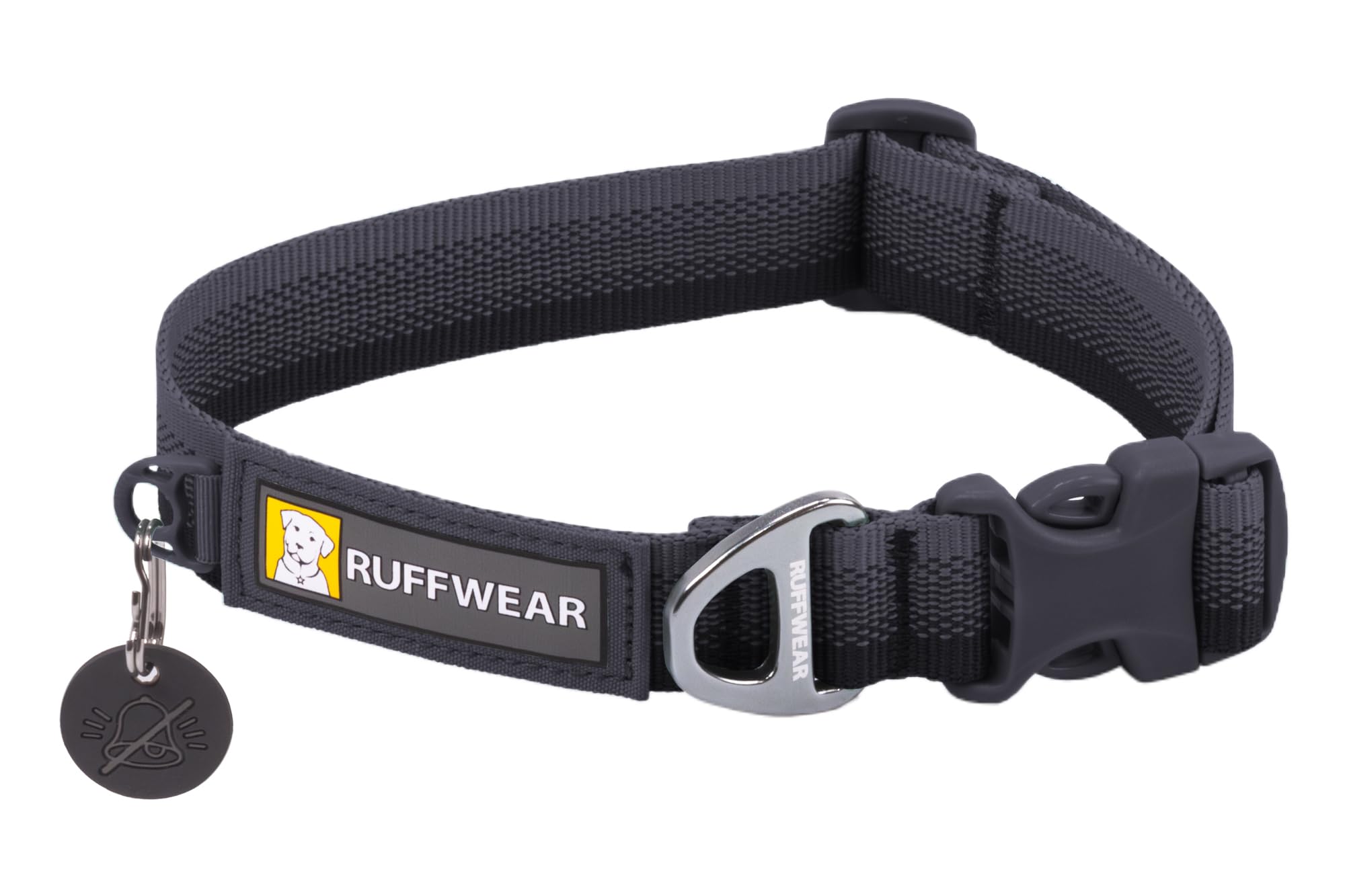 Ruffwear, Front Range Dog Collar, Durable And Comfortable Collar For Everyday Use, Basalt Gray, 14''-20''