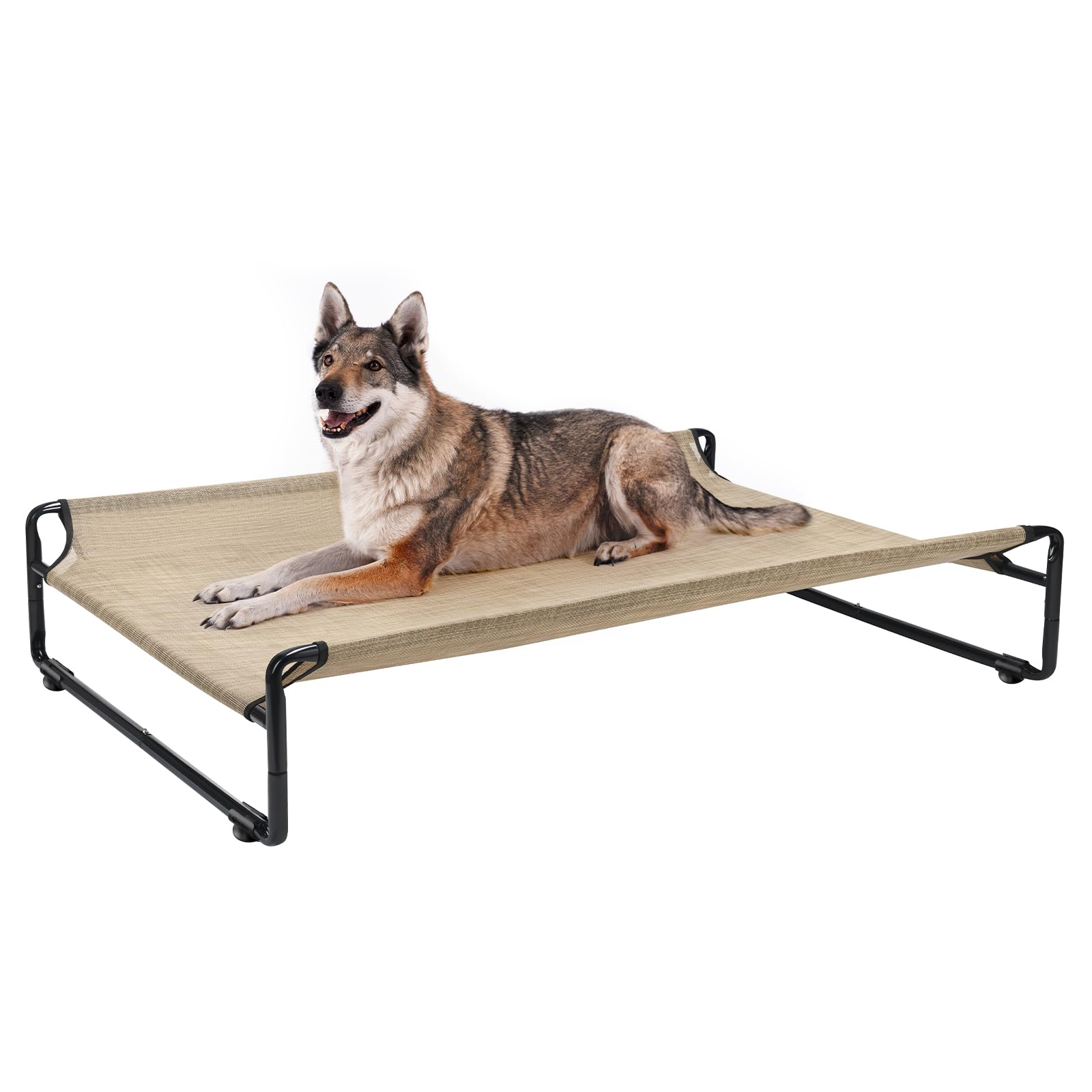Veehoo Original Cooling Elevated Dog Bed, Outdoor Raised Dog Cots Bed For Large Dogs, Portable Standing Pet Bed With Washable Breathable Mesh, No-Slip Feet For Indoor Outdoor, X-Large, Grey, Cwc2201